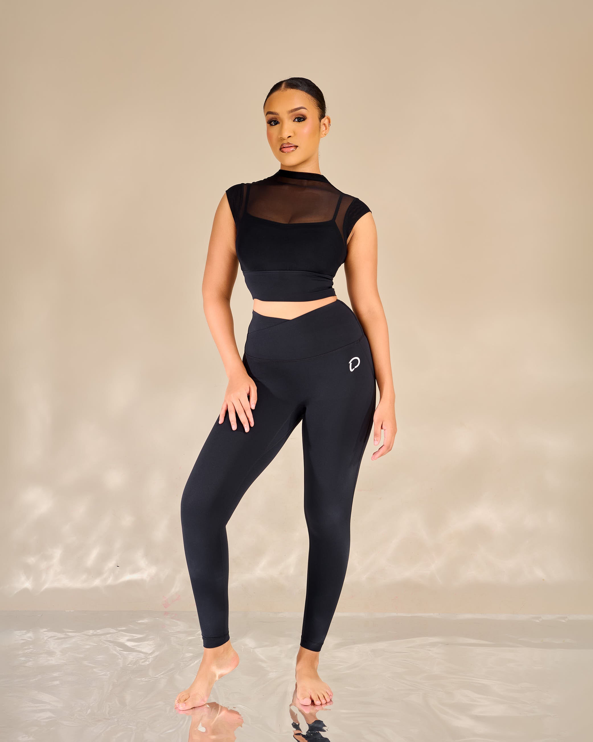 Shia Mesh Detailed Leggings Set