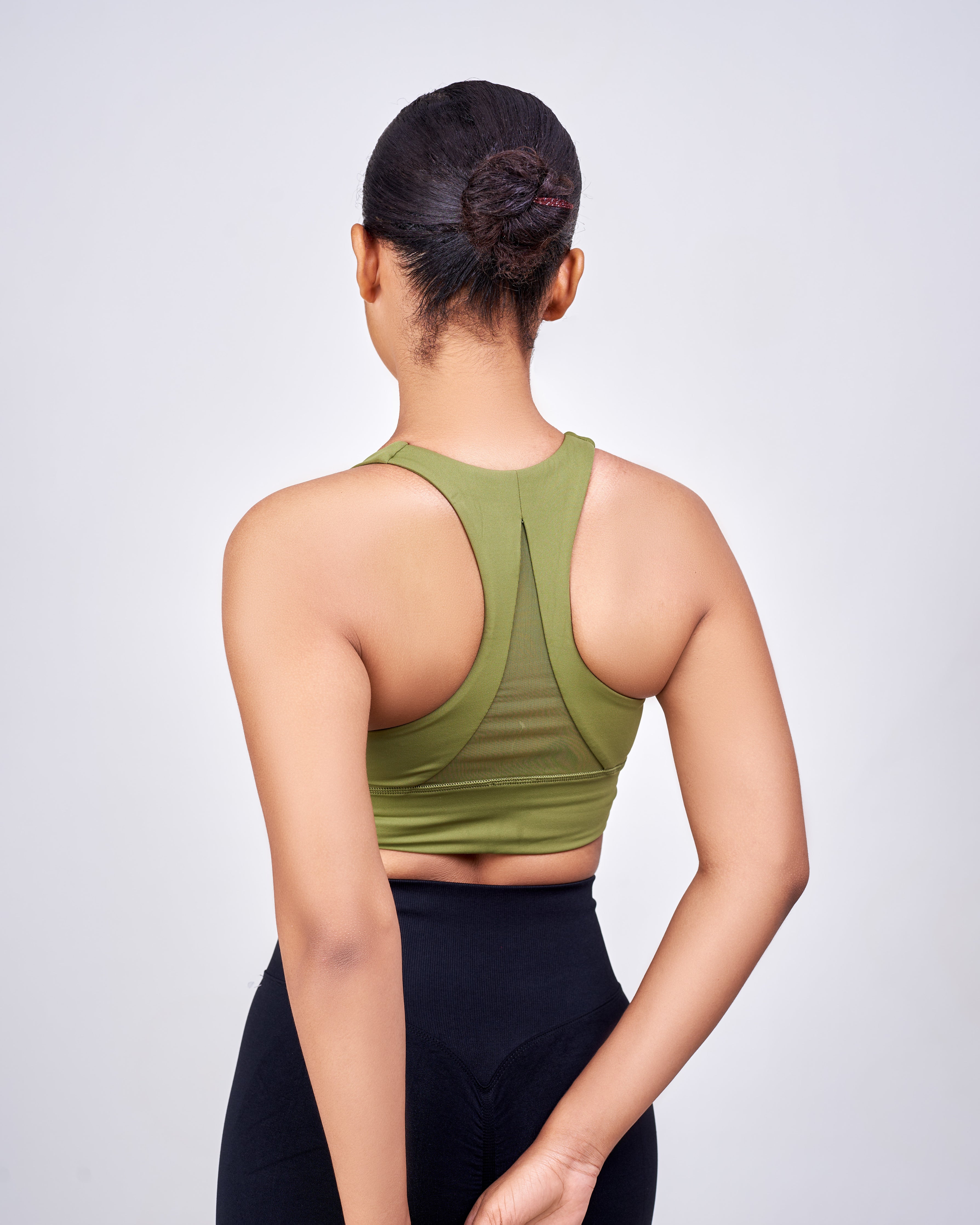 Shona Mesh Detailed High Impact Sports Bra