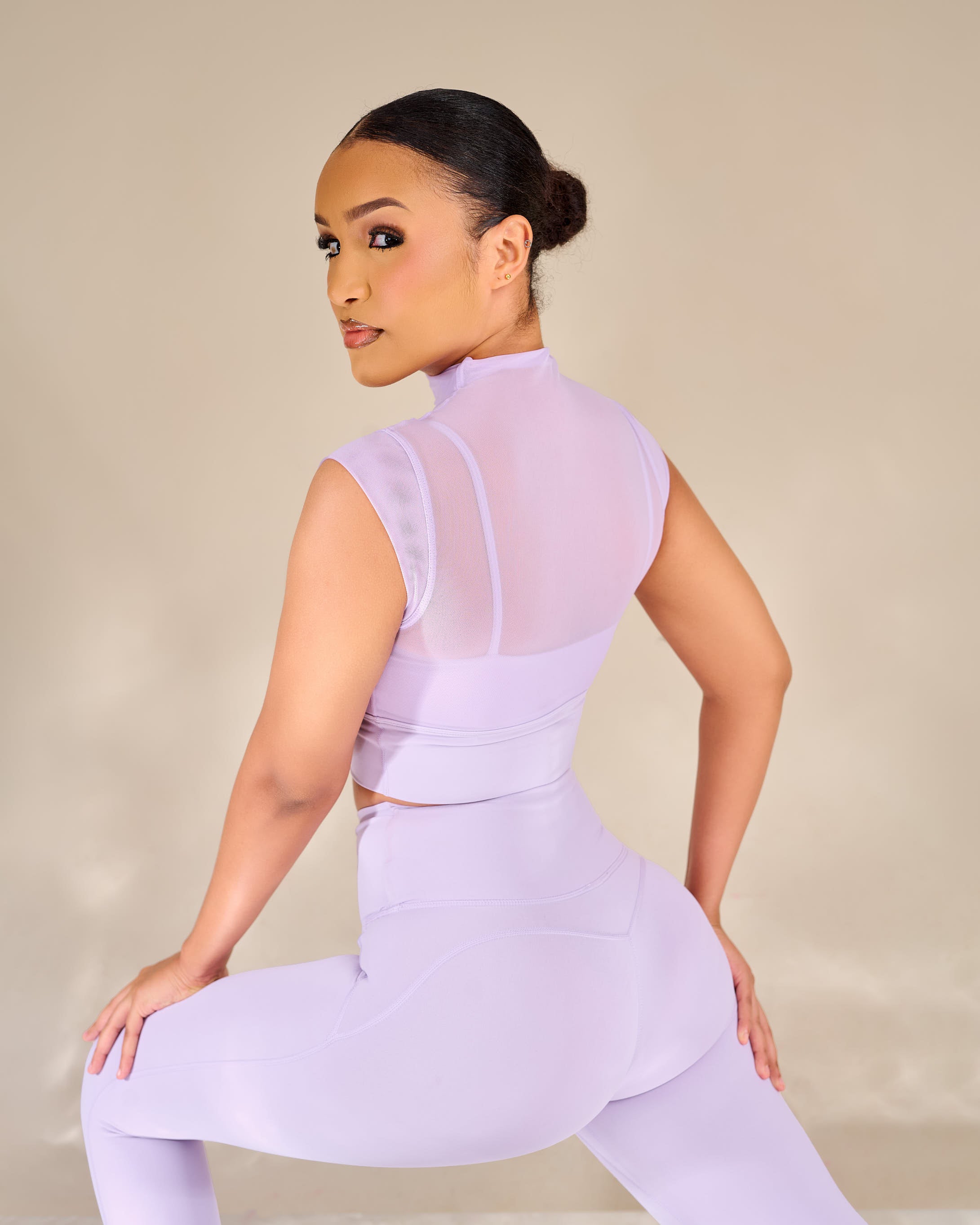 Shia Mesh Detailed Leggings Set