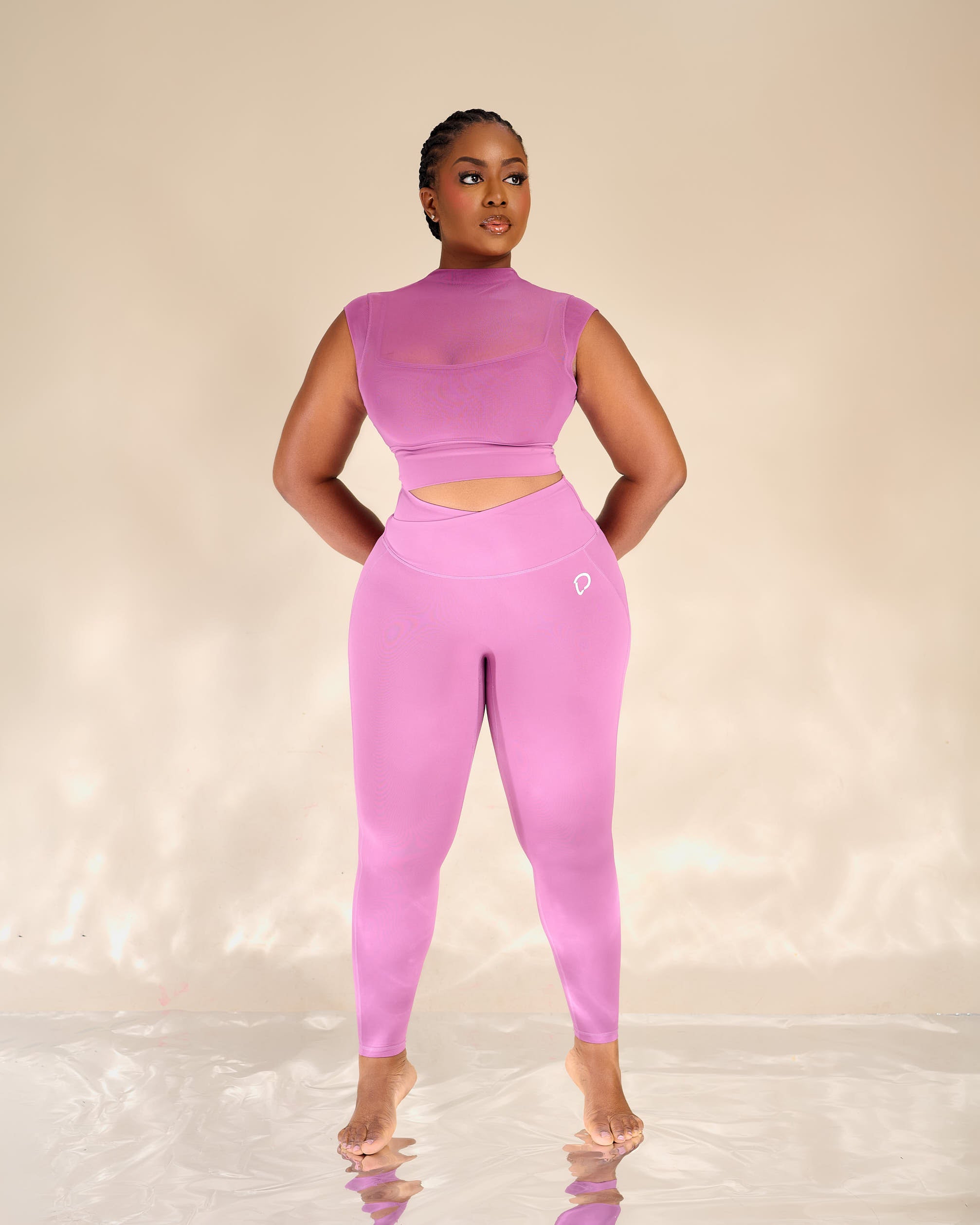 Shia Mesh Detailed Leggings Set