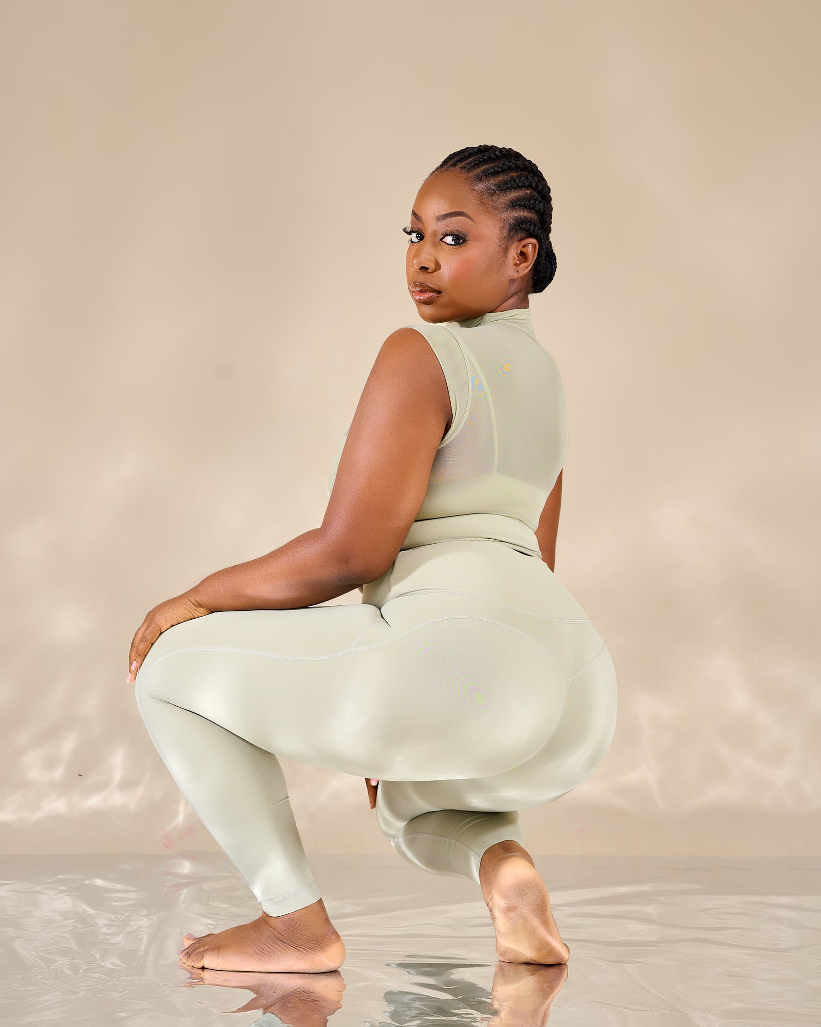 Shia Mesh Detailed Leggings Set