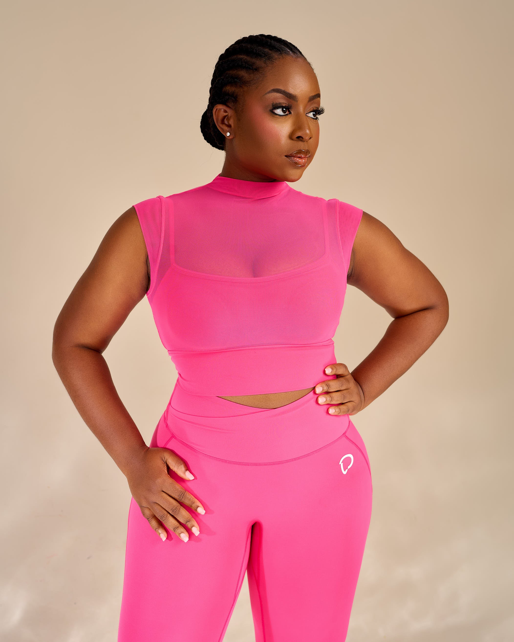 Shia Mesh Detailed Leggings Set