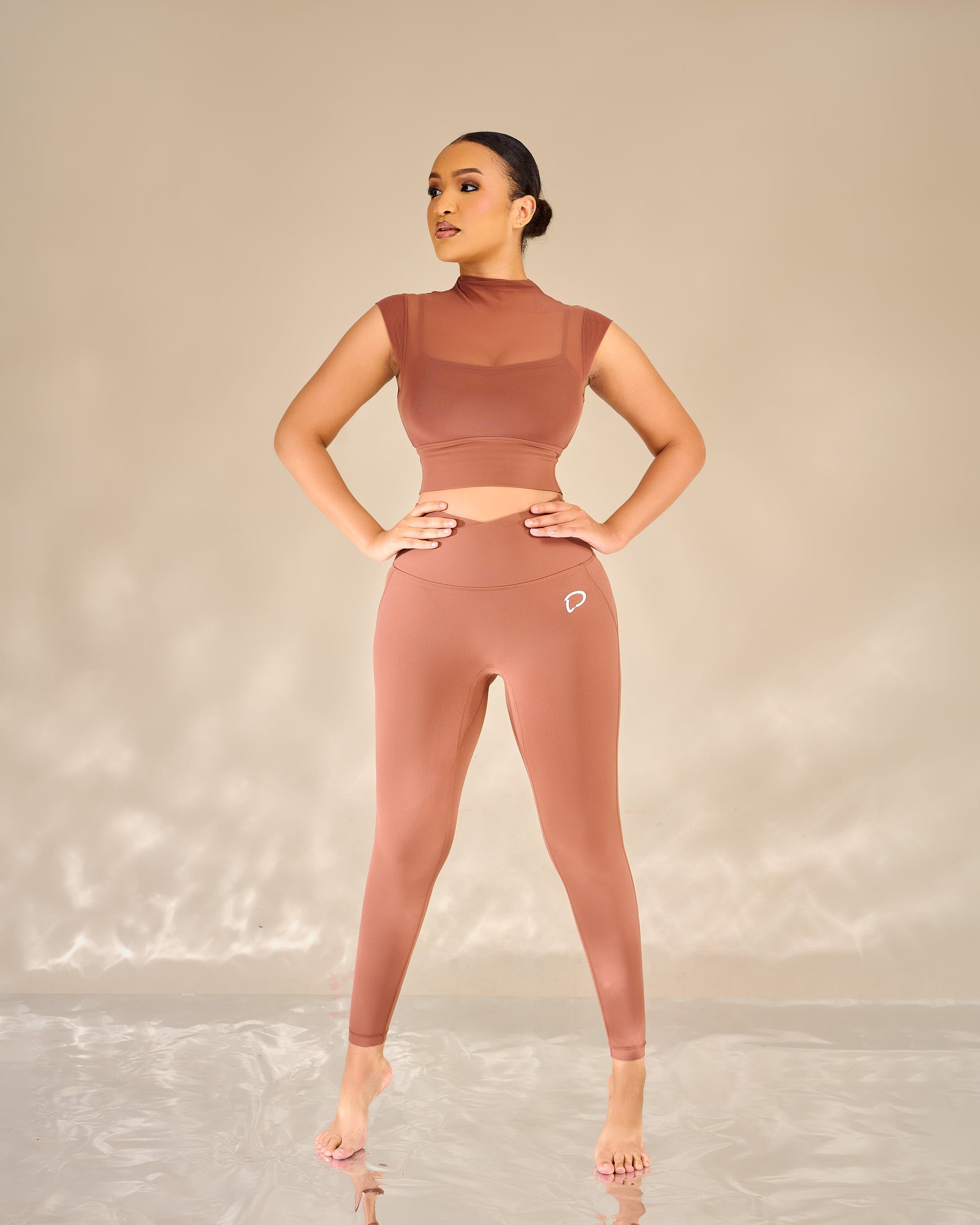 Shia Mesh Detailed Leggings Set