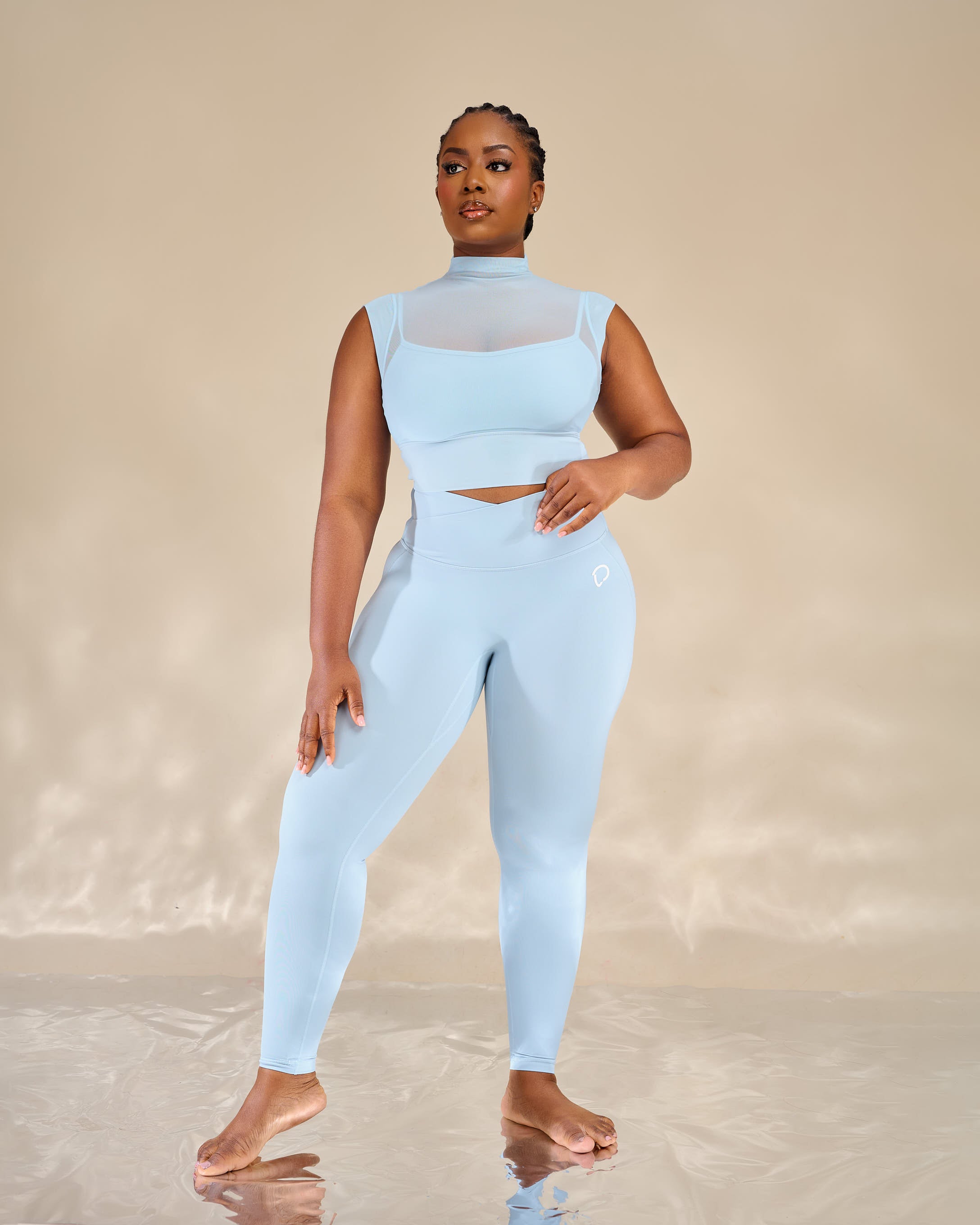 Shia Mesh Detailed Leggings Set