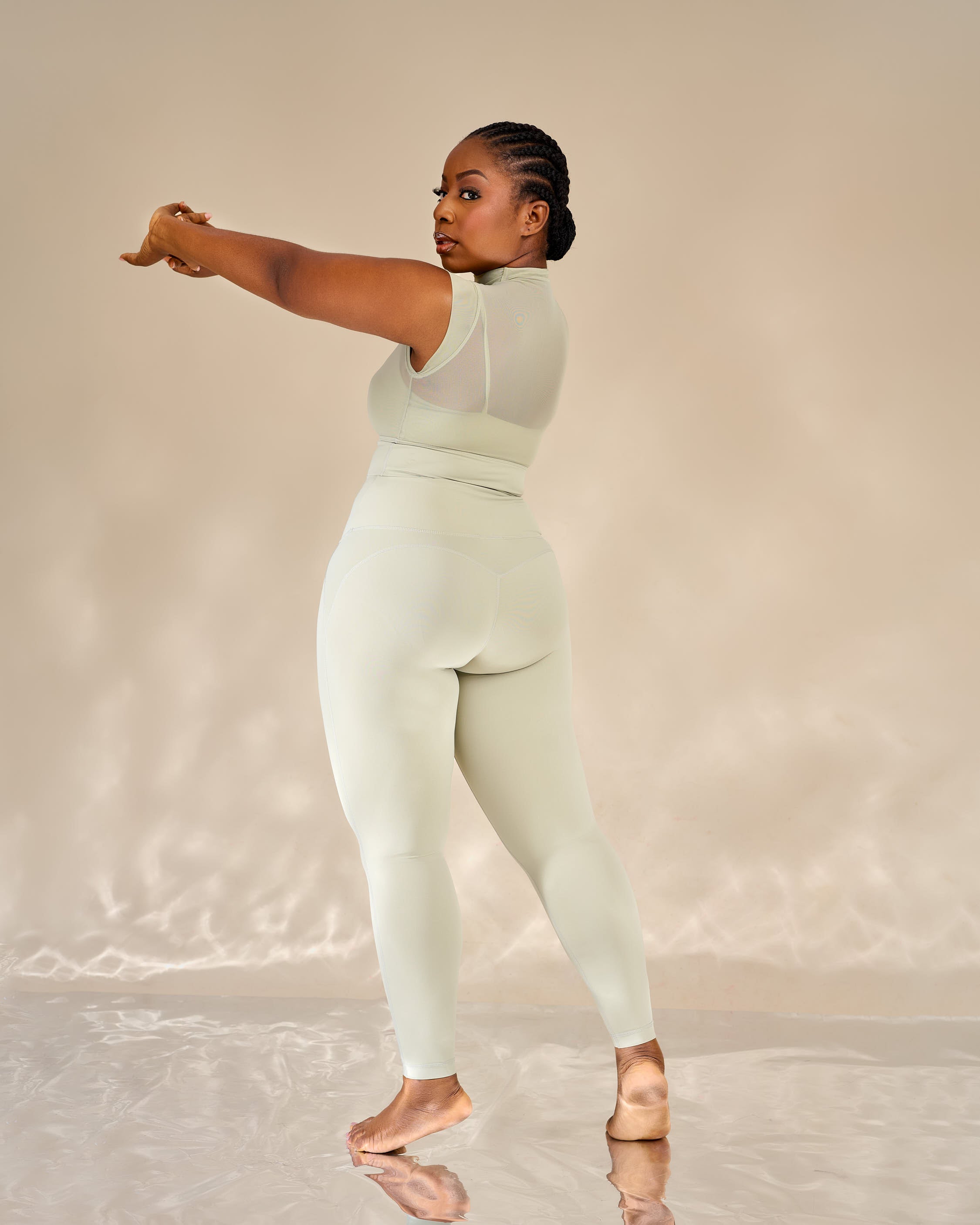 Shia Mesh Detailed Leggings Set