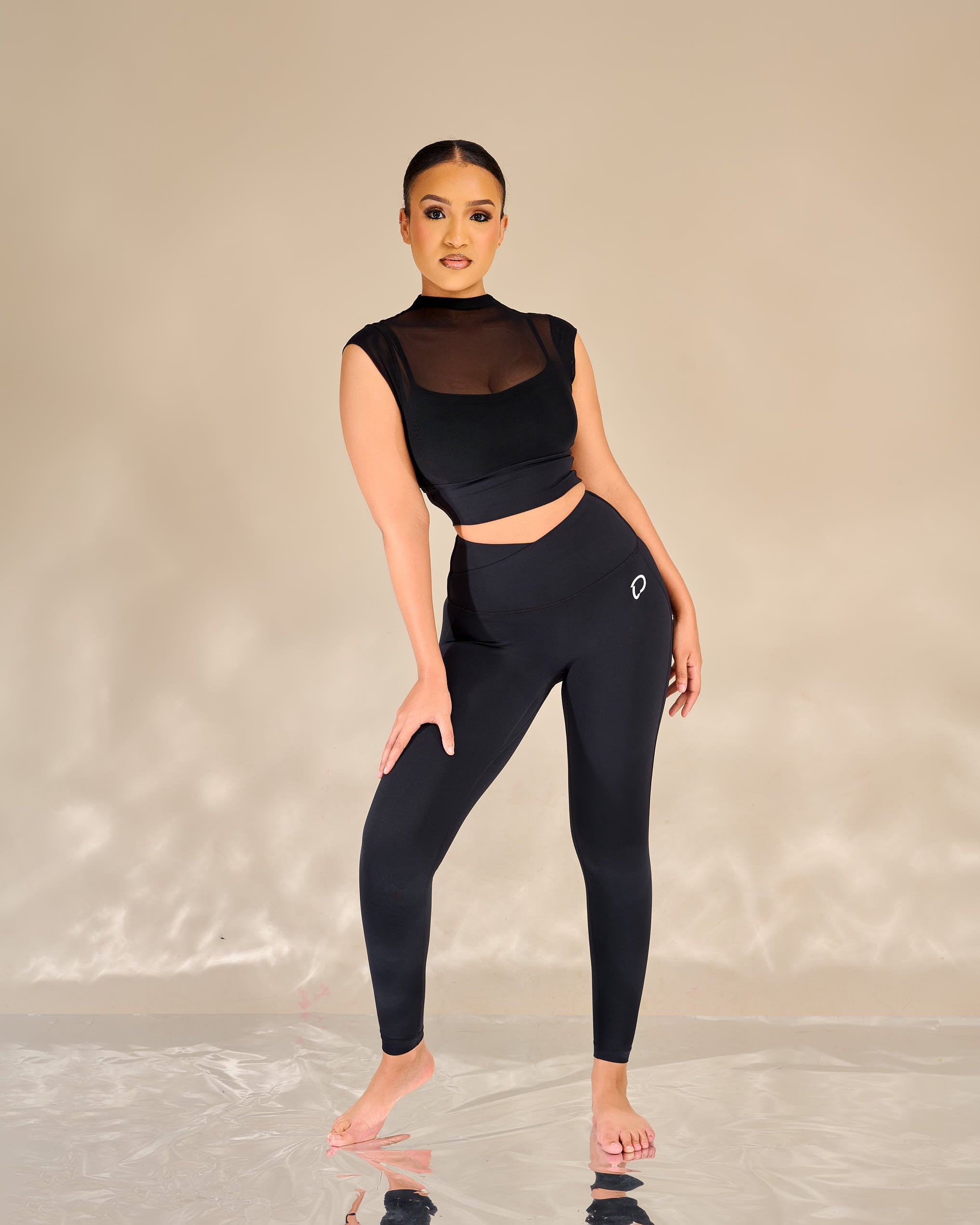 Shia Mesh Detailed Leggings Set
