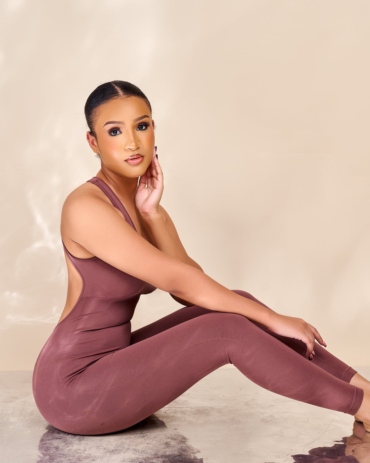 Elora Ribbed Halter Jumpsuit