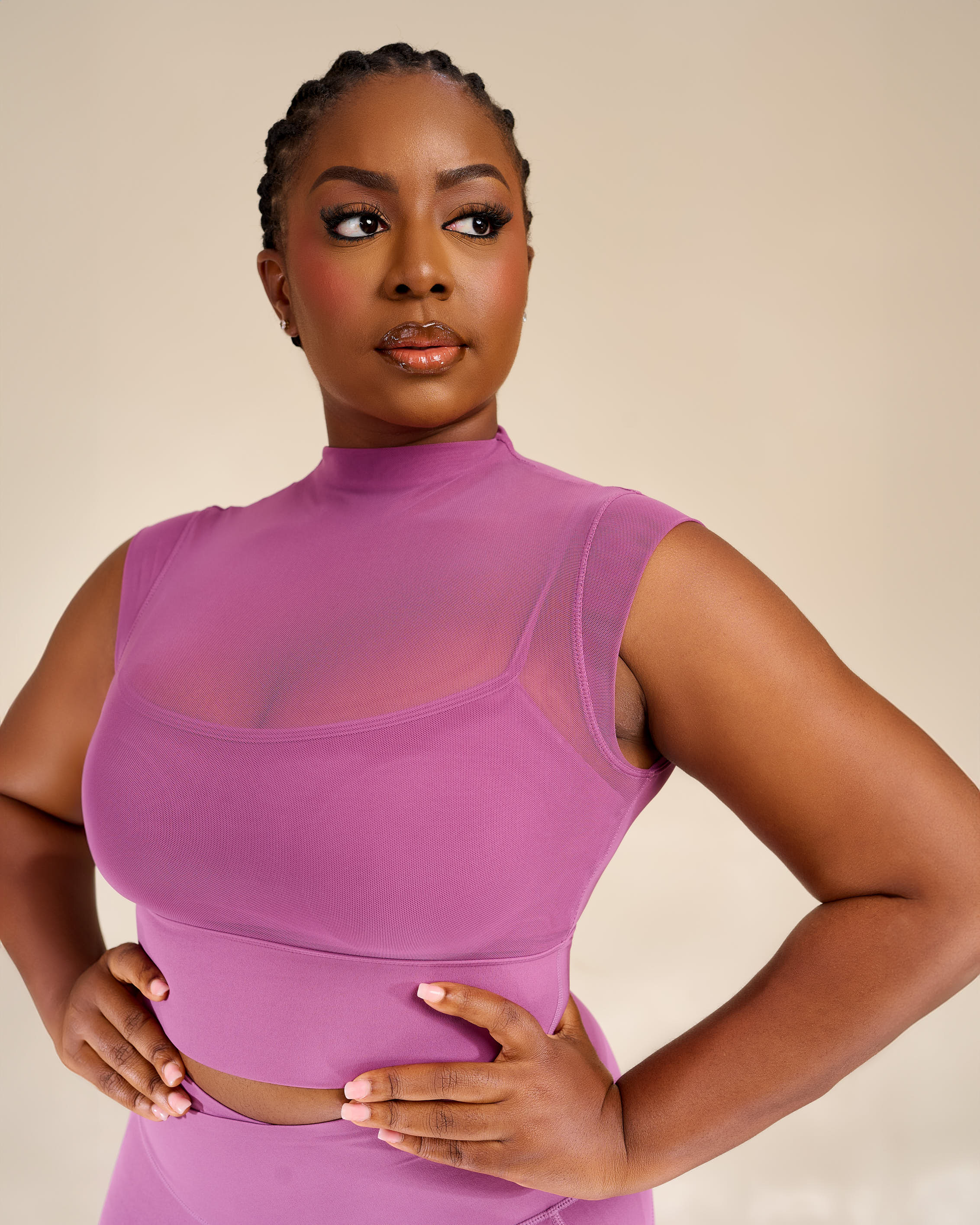 Shia Mesh Detailed Leggings Set