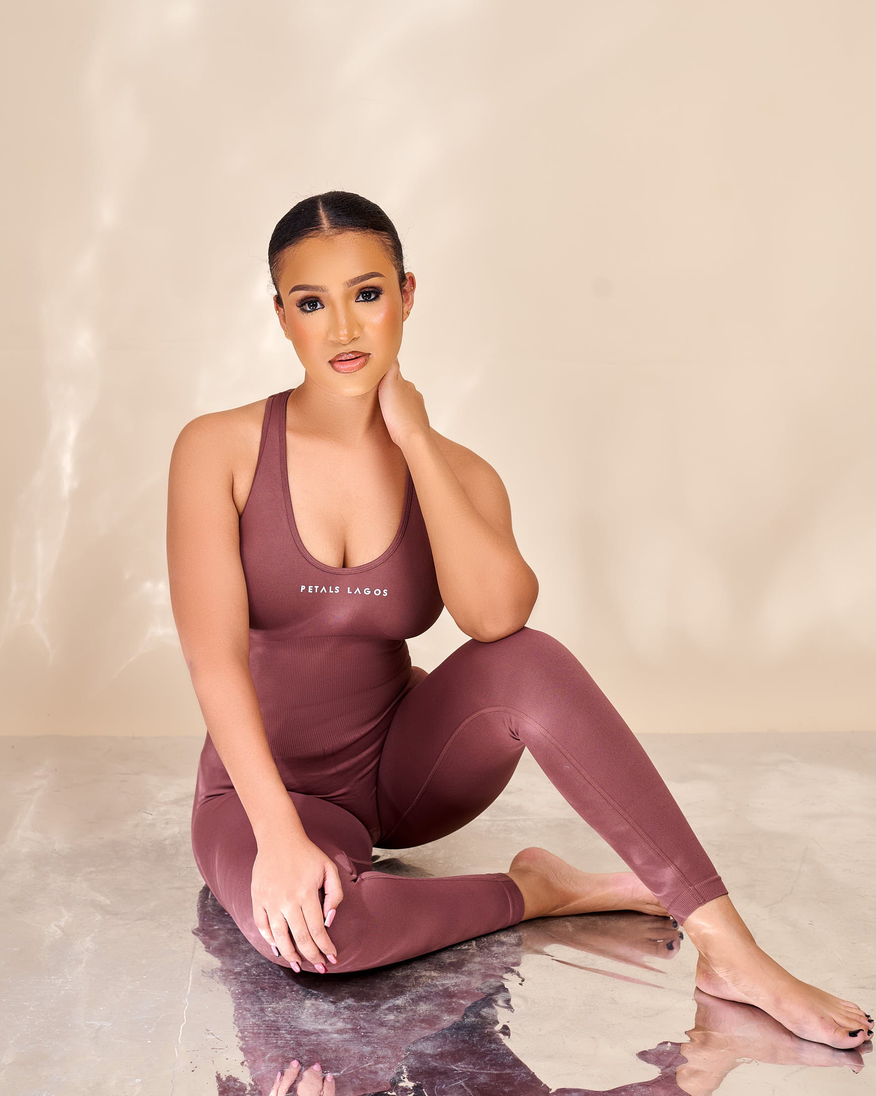 Elora Ribbed Halter Jumpsuit