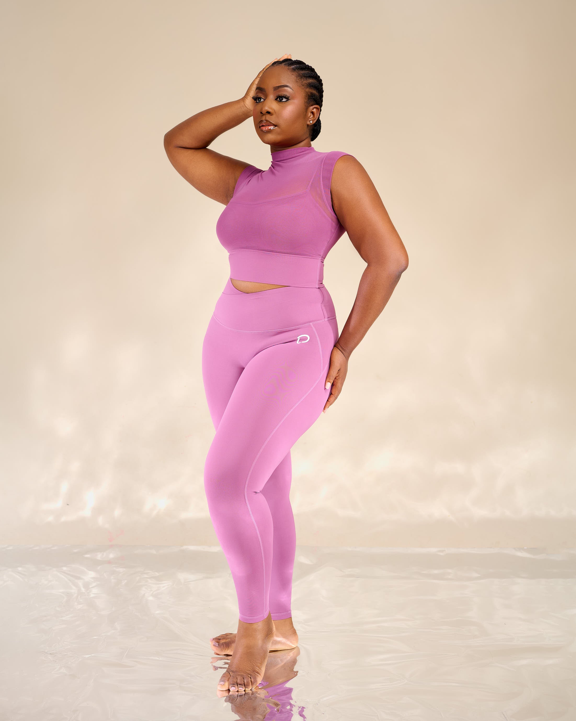 Shia Mesh Detailed Leggings Set