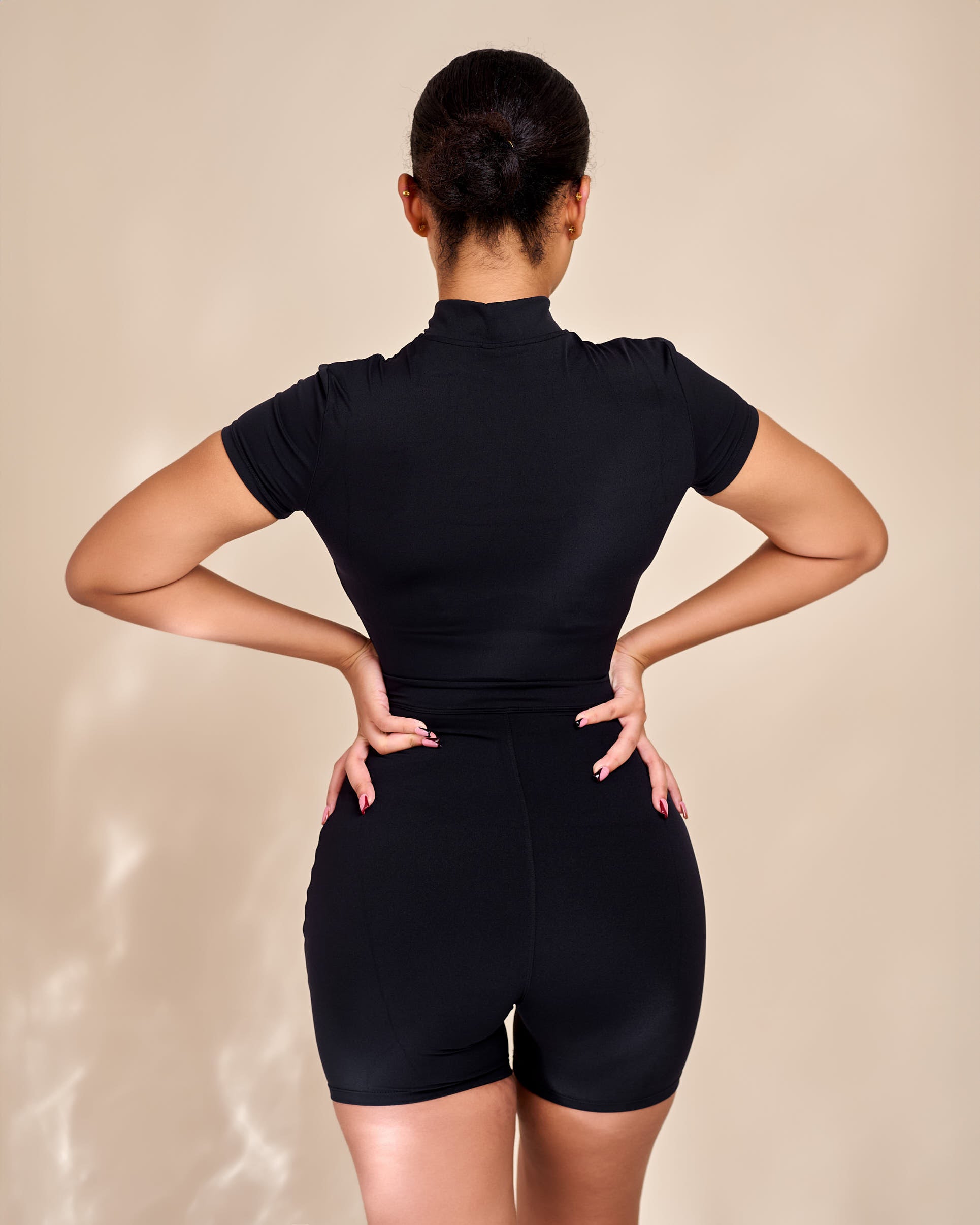 Analie Silhouette Zip Up Romper