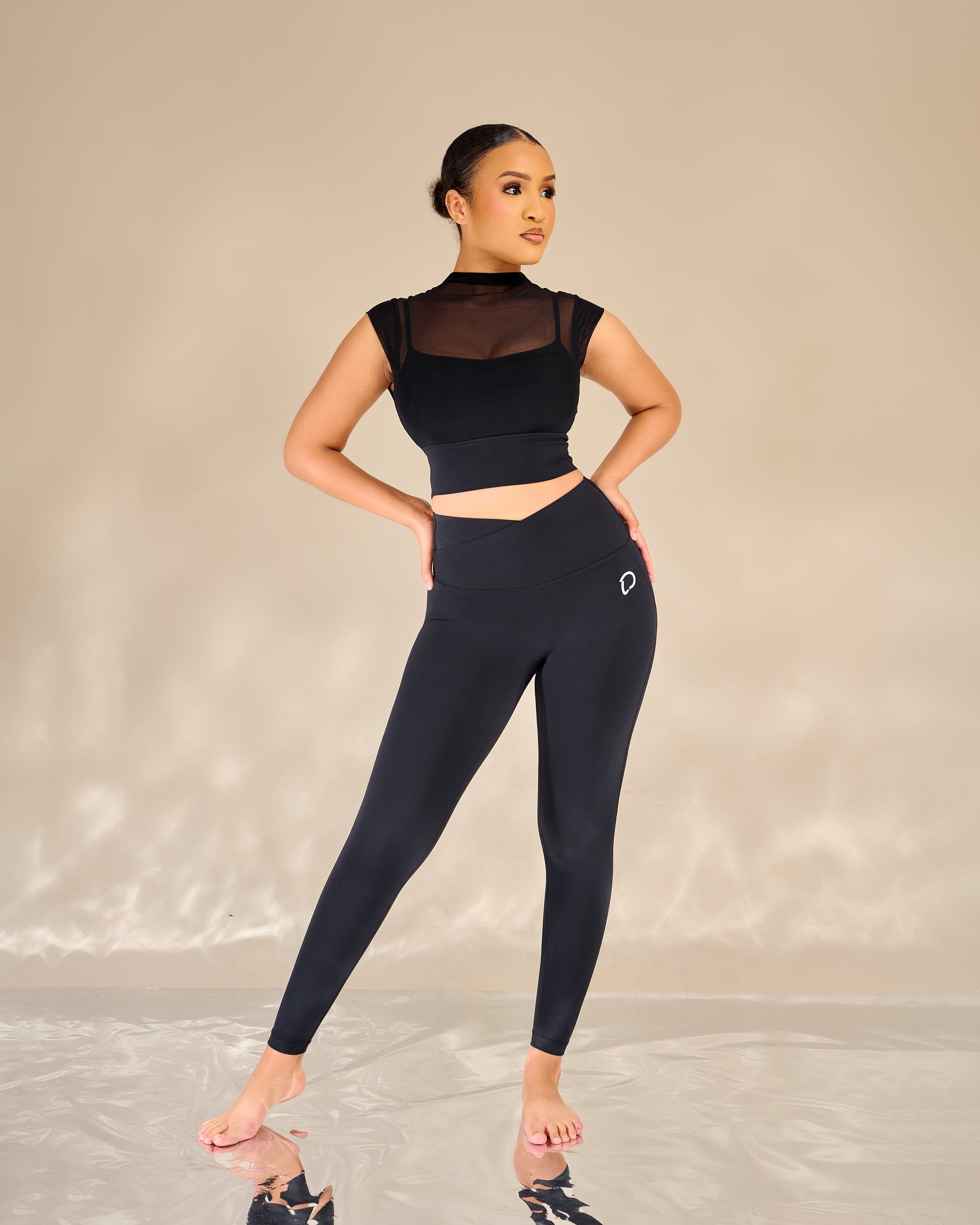 Shia Mesh Detailed Leggings Set