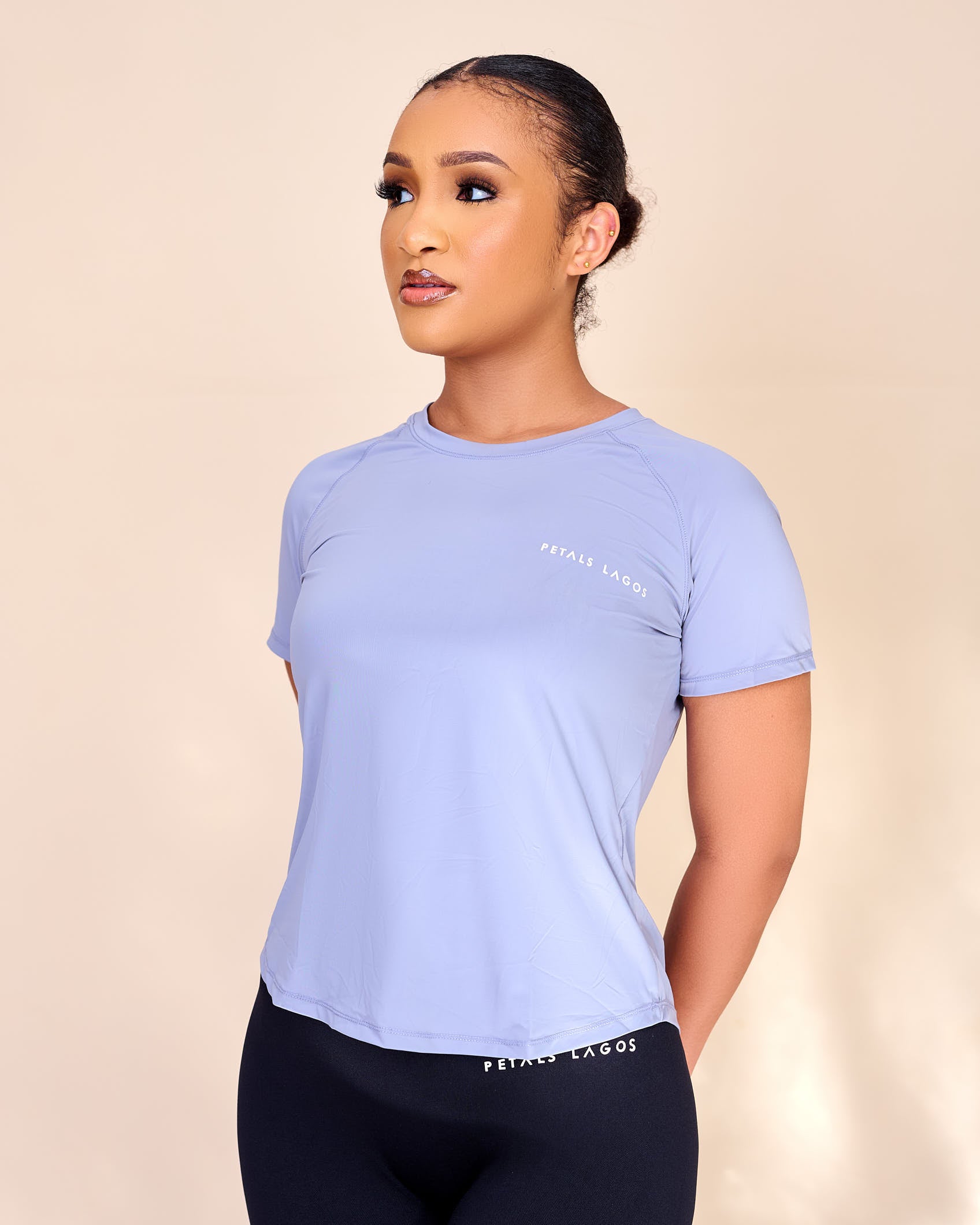 Zinnie Mesh Detail Loose Fit Short - Sleeve Oversized Top