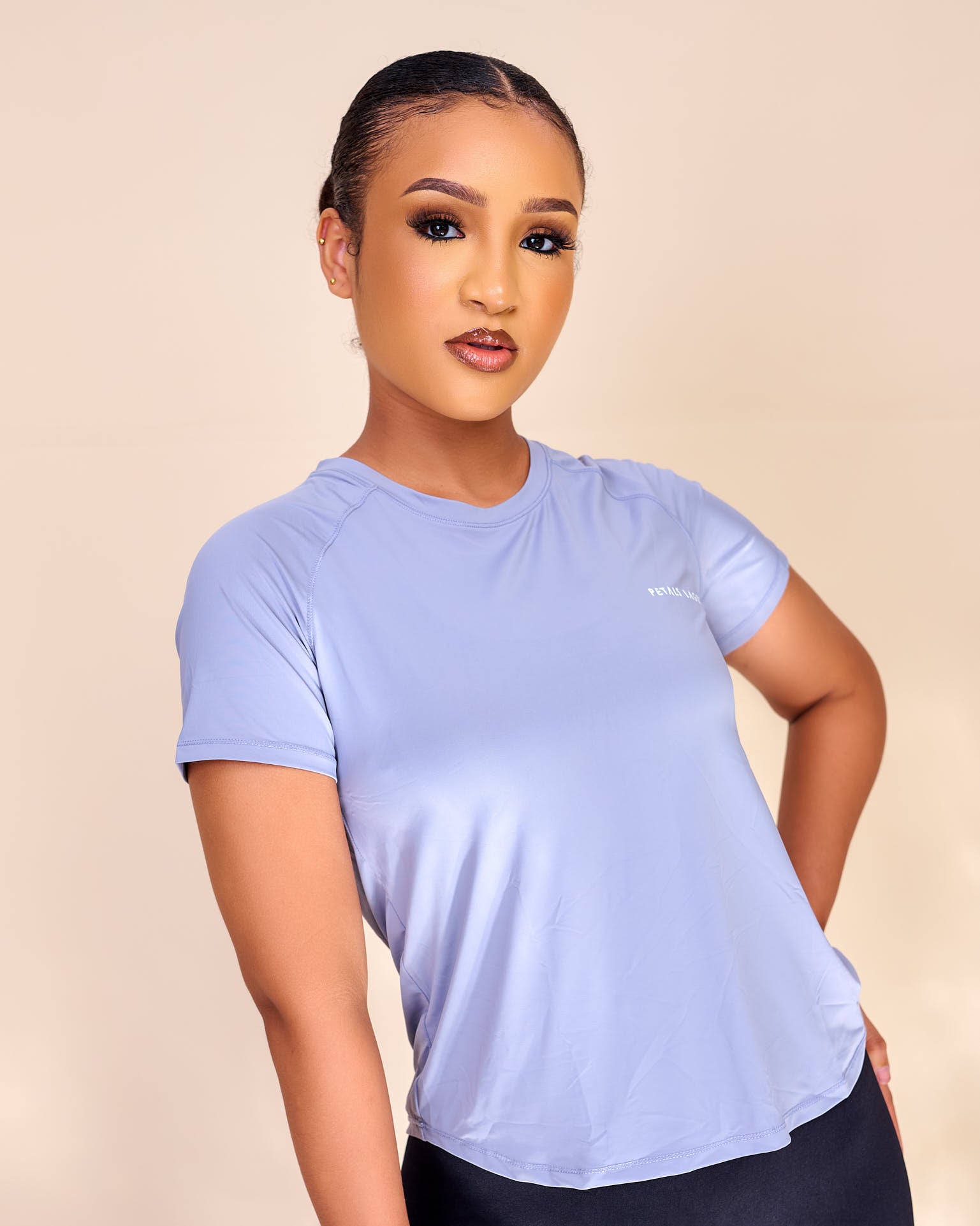 Zinnie Mesh Detail Loose Fit Short - Sleeve Oversized Top