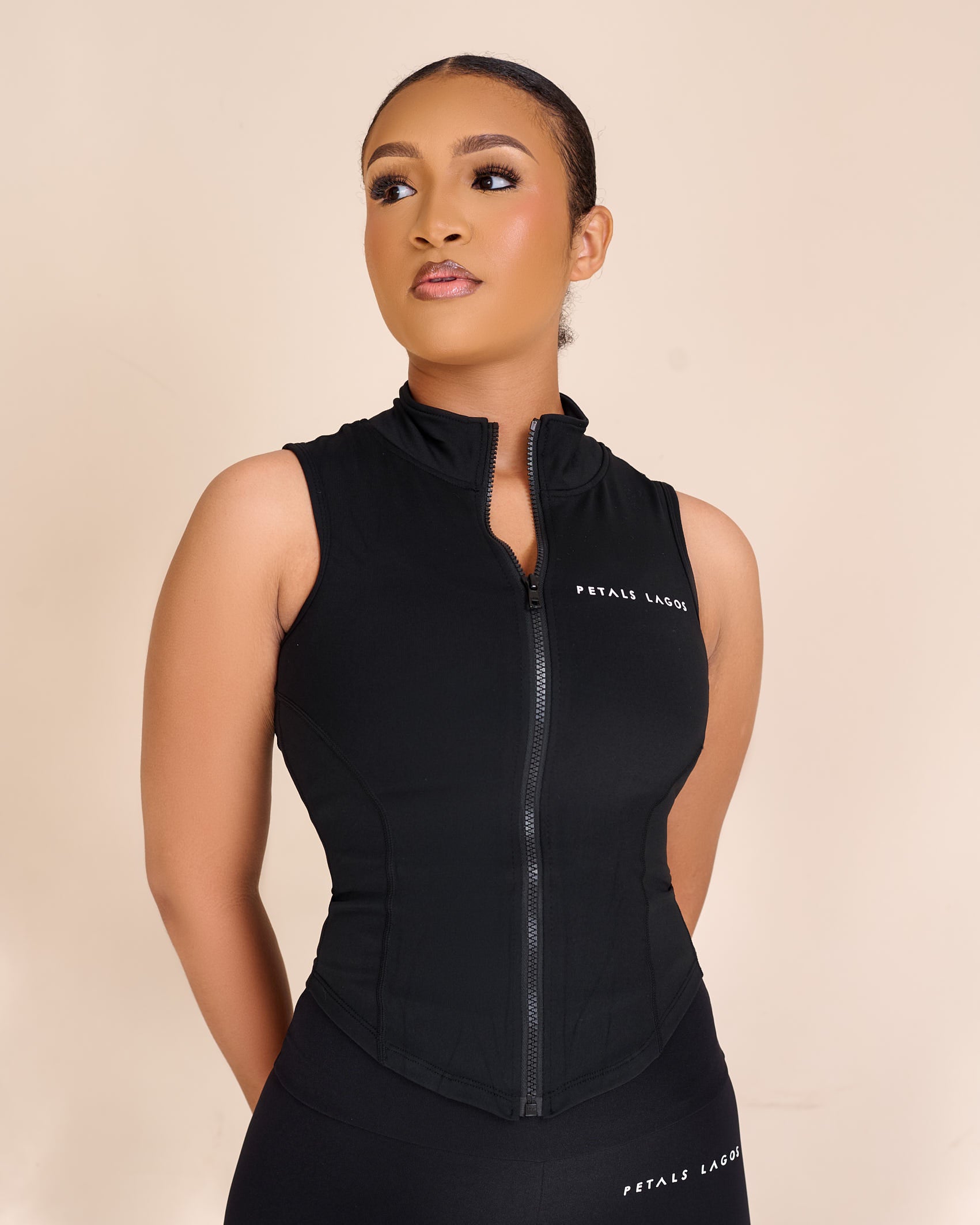 Titi zip front Sleeveless Training top