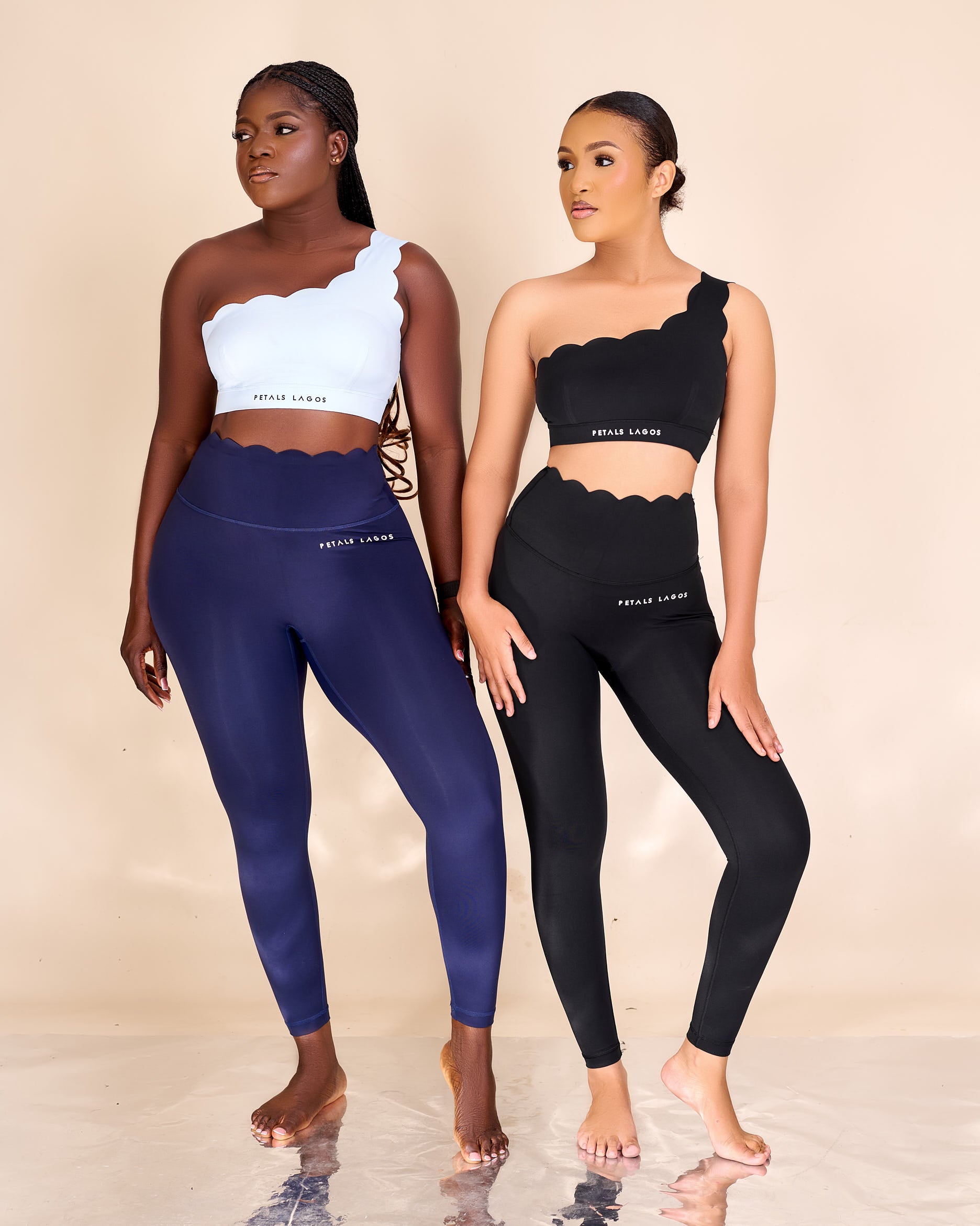 Akayda Monostrap Scalloped Hem Detailed Leggings Set