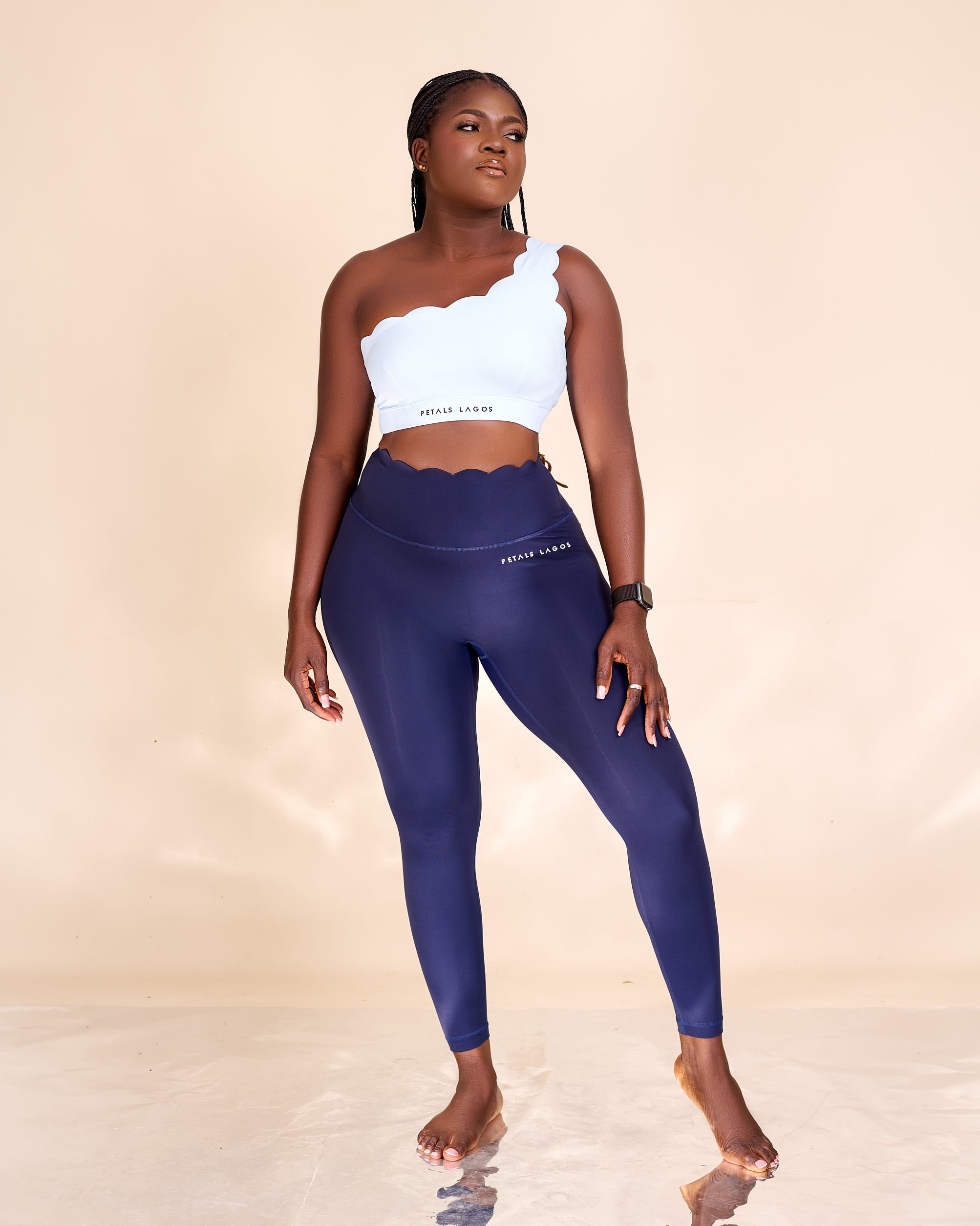 Akayda Monostrap Scalloped Hem Detailed Leggings Set