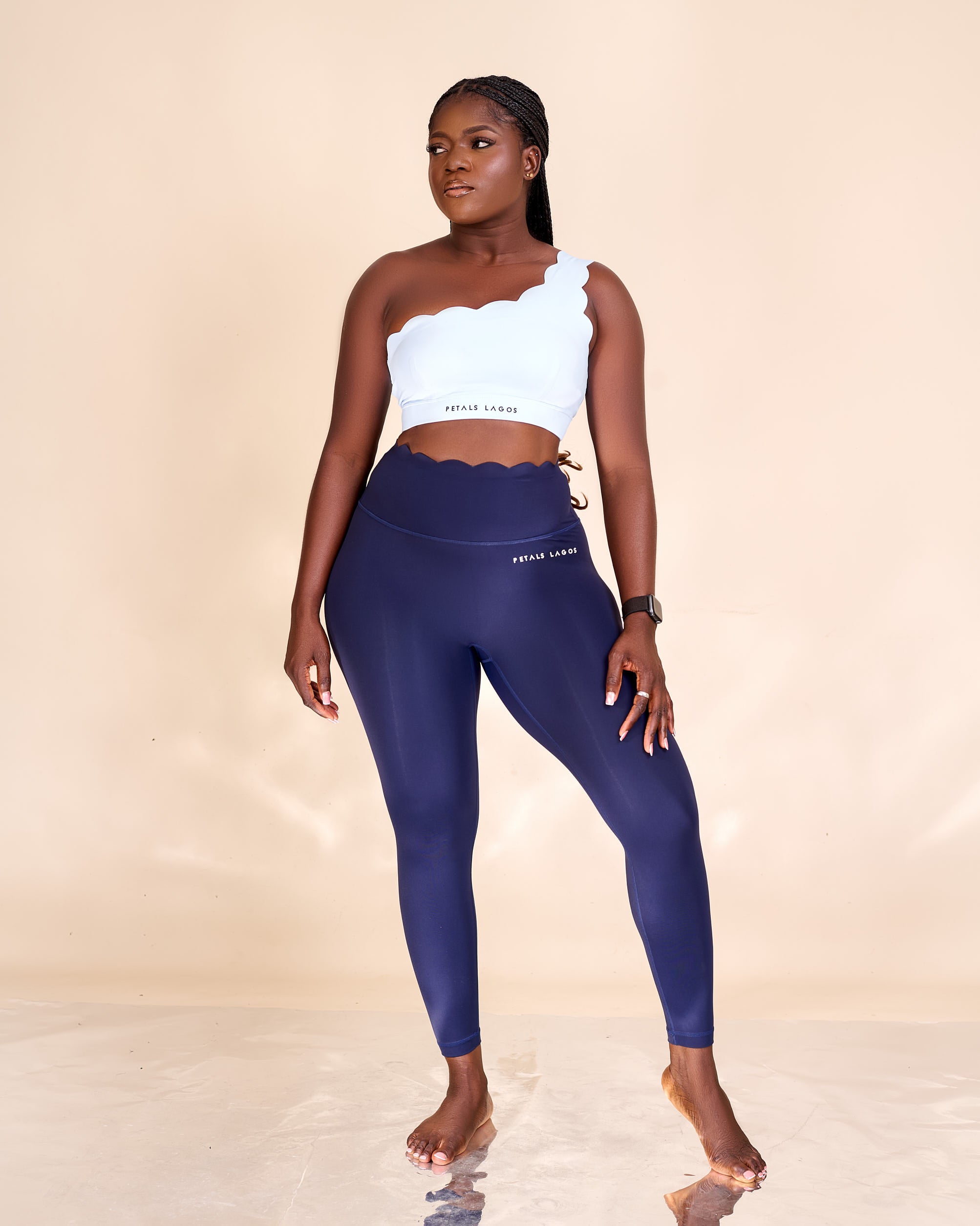 Akayda Monostrap Scalloped Hem Detailed Leggings Set