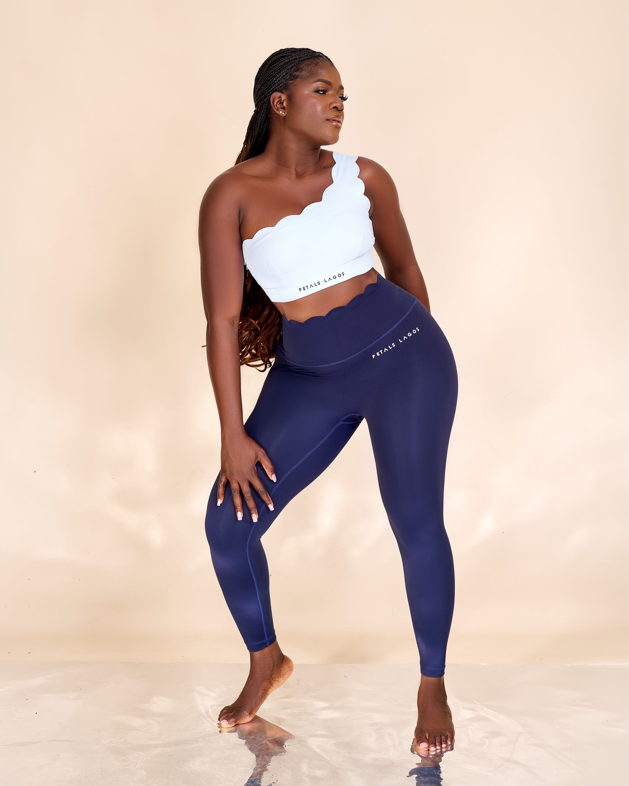 Akayda Monostrap Scalloped Hem Detailed Leggings Set