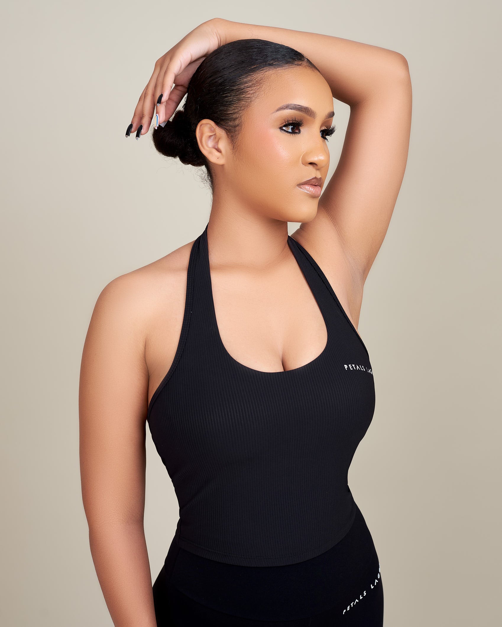 Jess Ribbed Halterneck Top