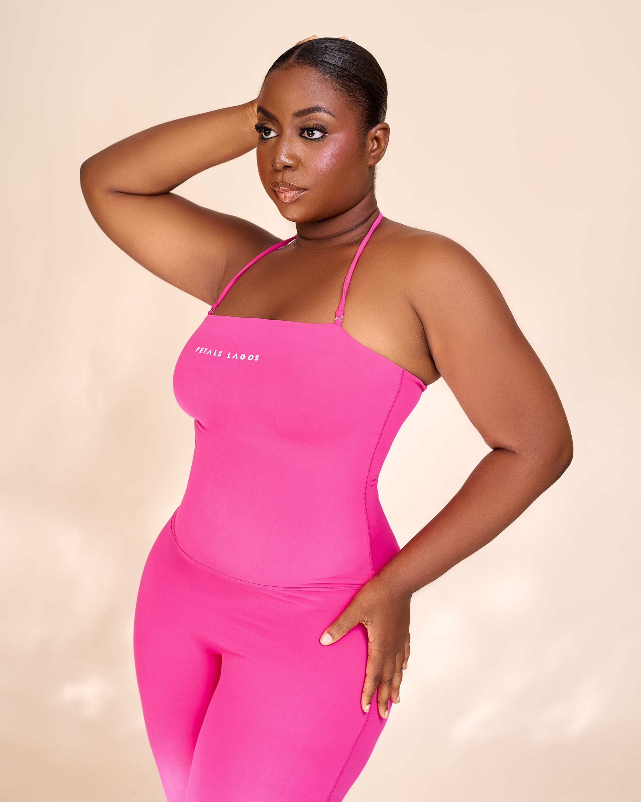 Eesa Halterneck Two Way Flared Jumpsuit