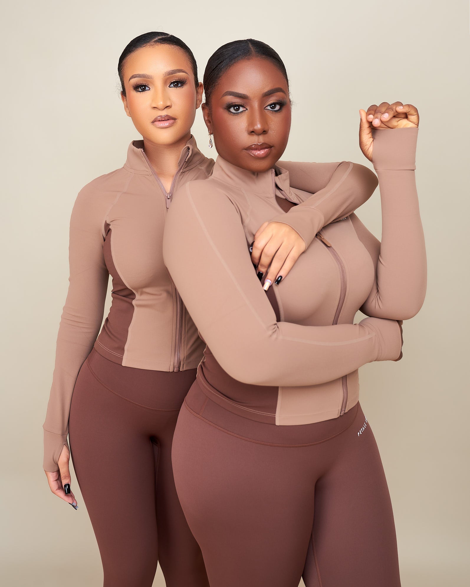 Jenaiah Neutral Blend High Impact Leggings Set