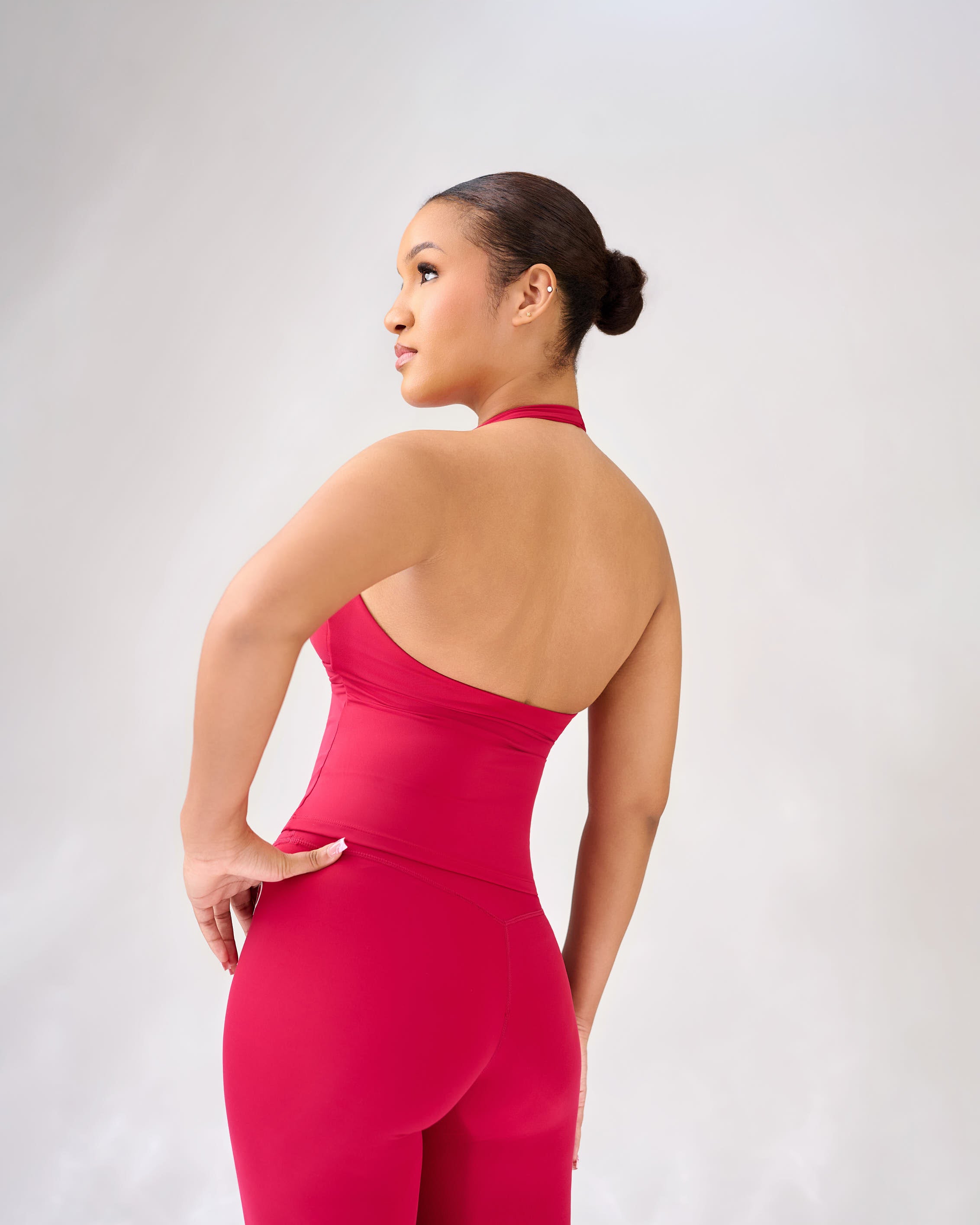 The Salma Halter Silhouette Capri Set