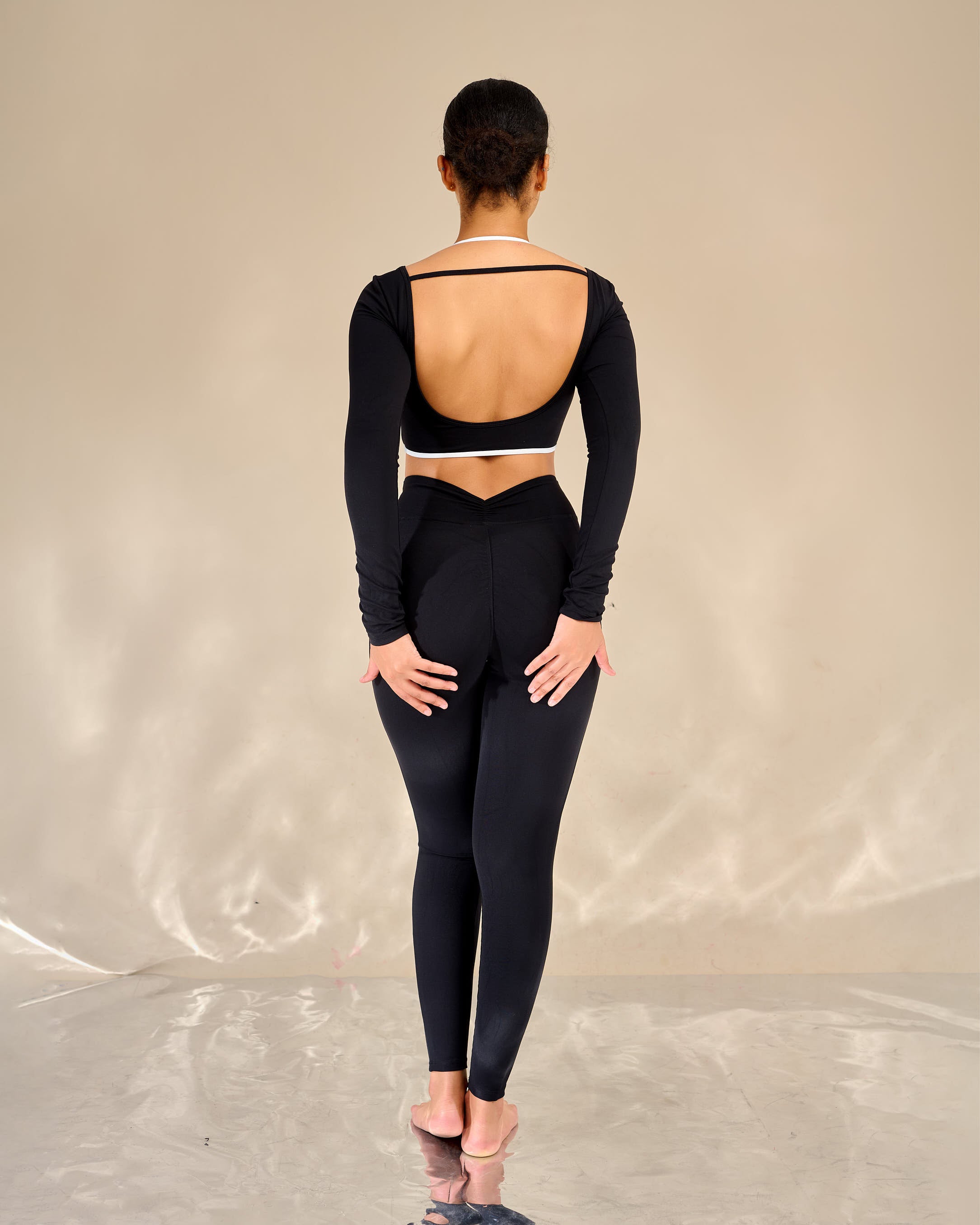 Nonie Halter Open Back Leggings Set