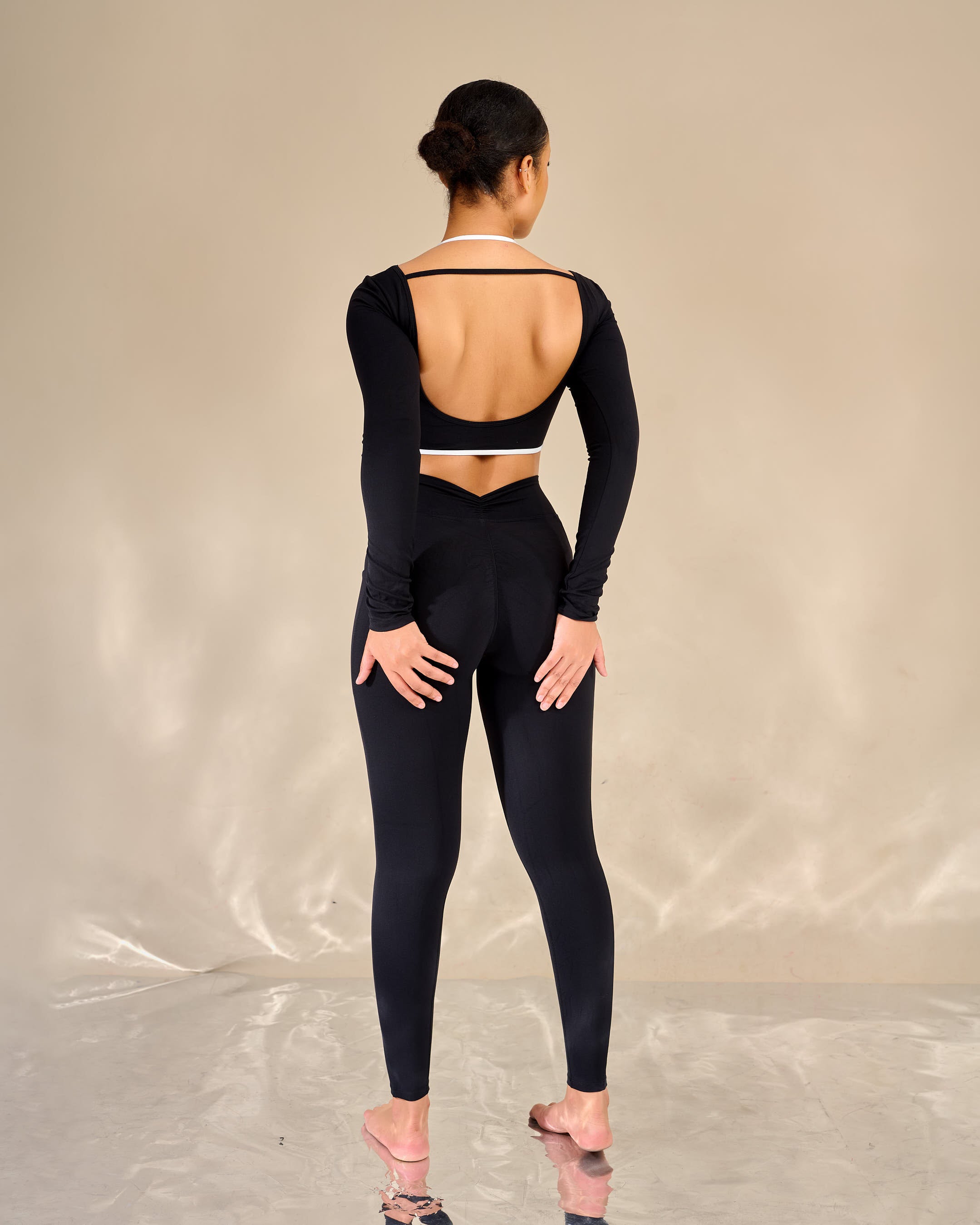 Nonie Halter Open Back Leggings Set