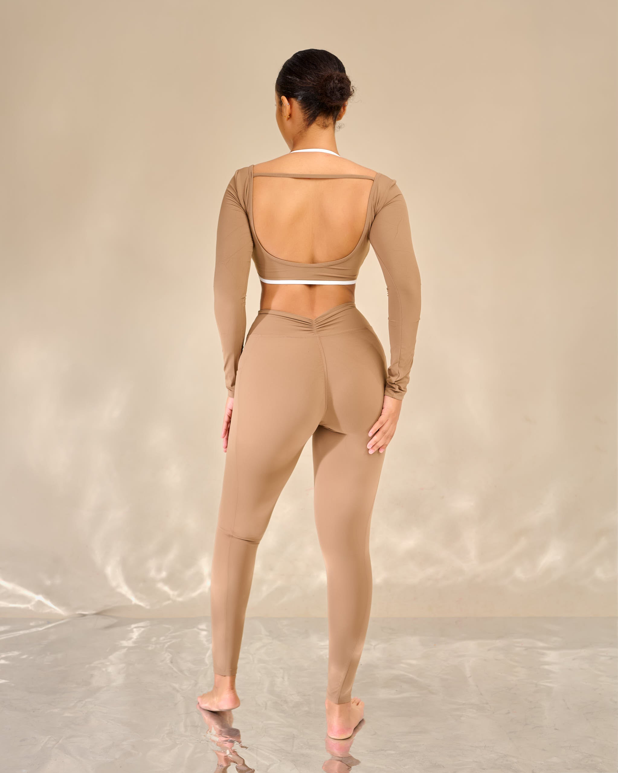Nonie Halter Open Back Leggings Set