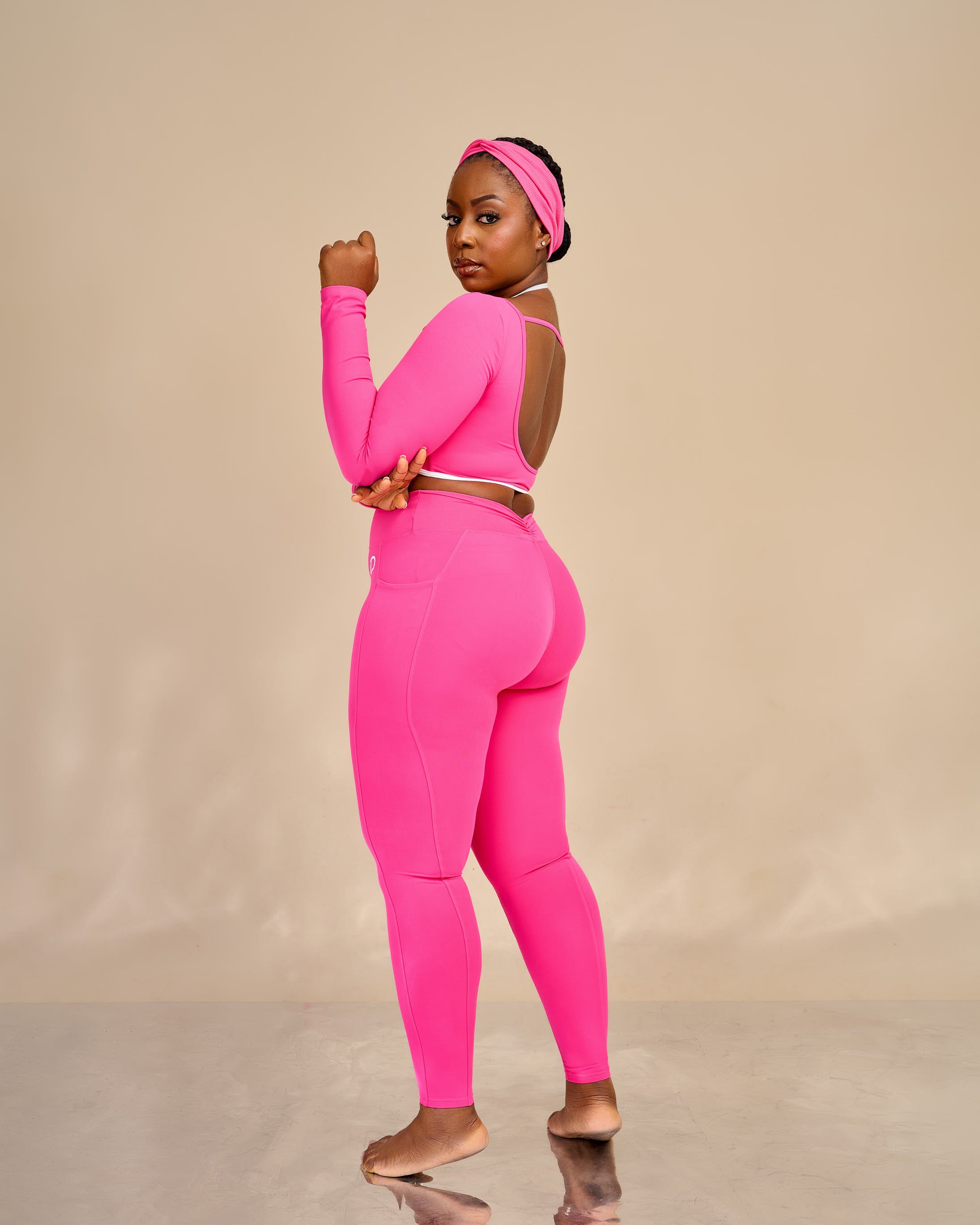Nonie Halter Open Back Leggings Set