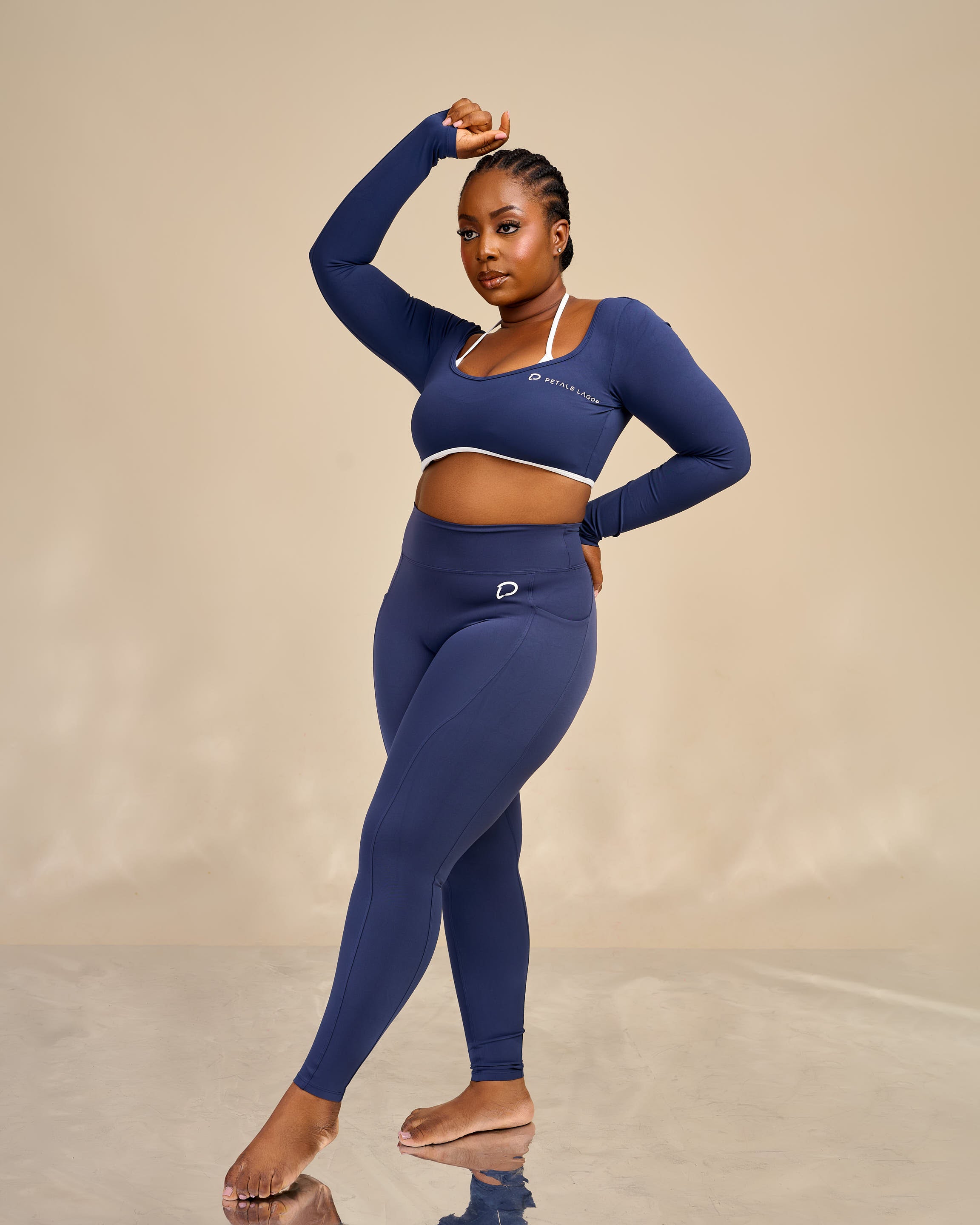 Nonie Halter Open Back Leggings Set