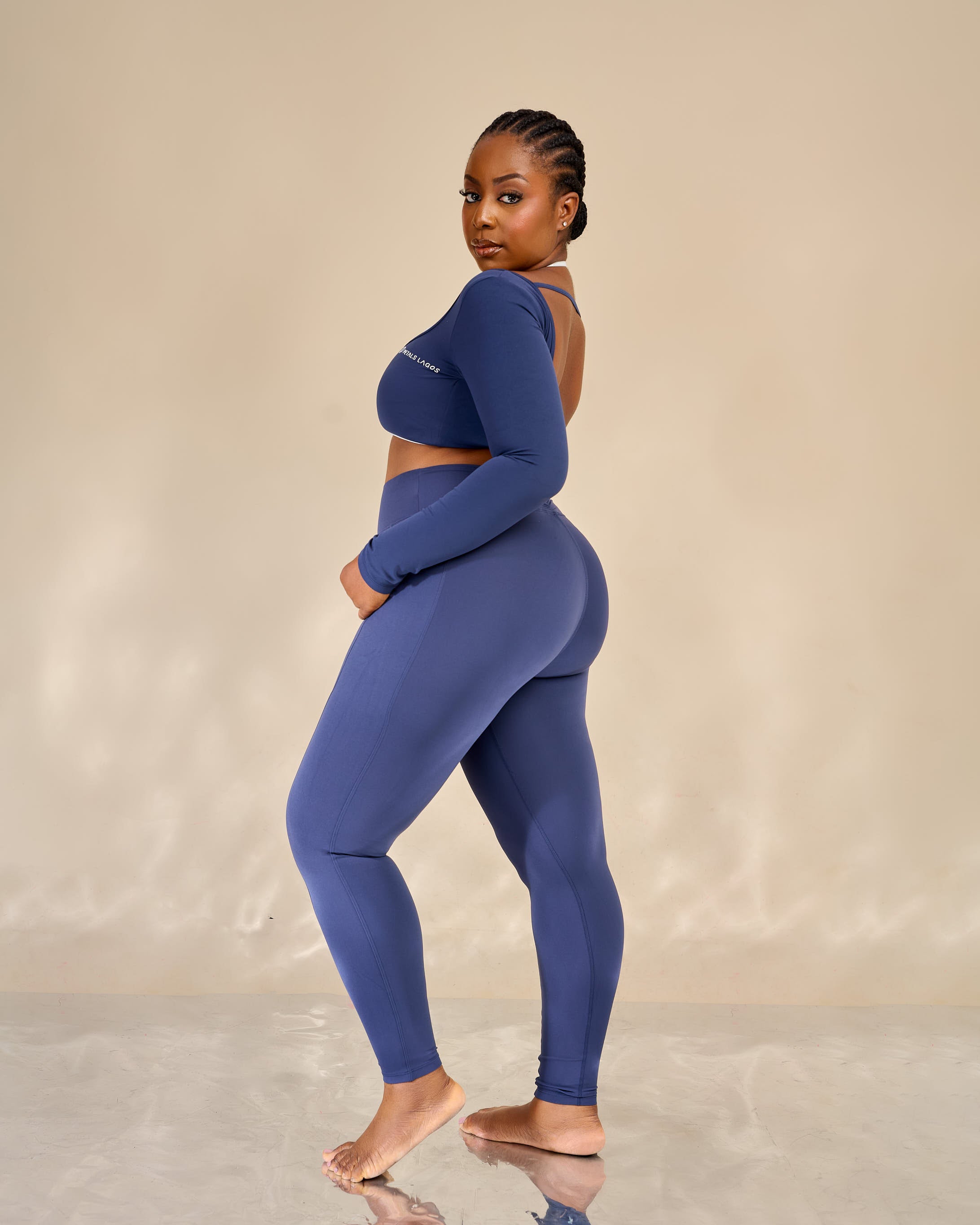 Nonie Halter Open Back Leggings Set