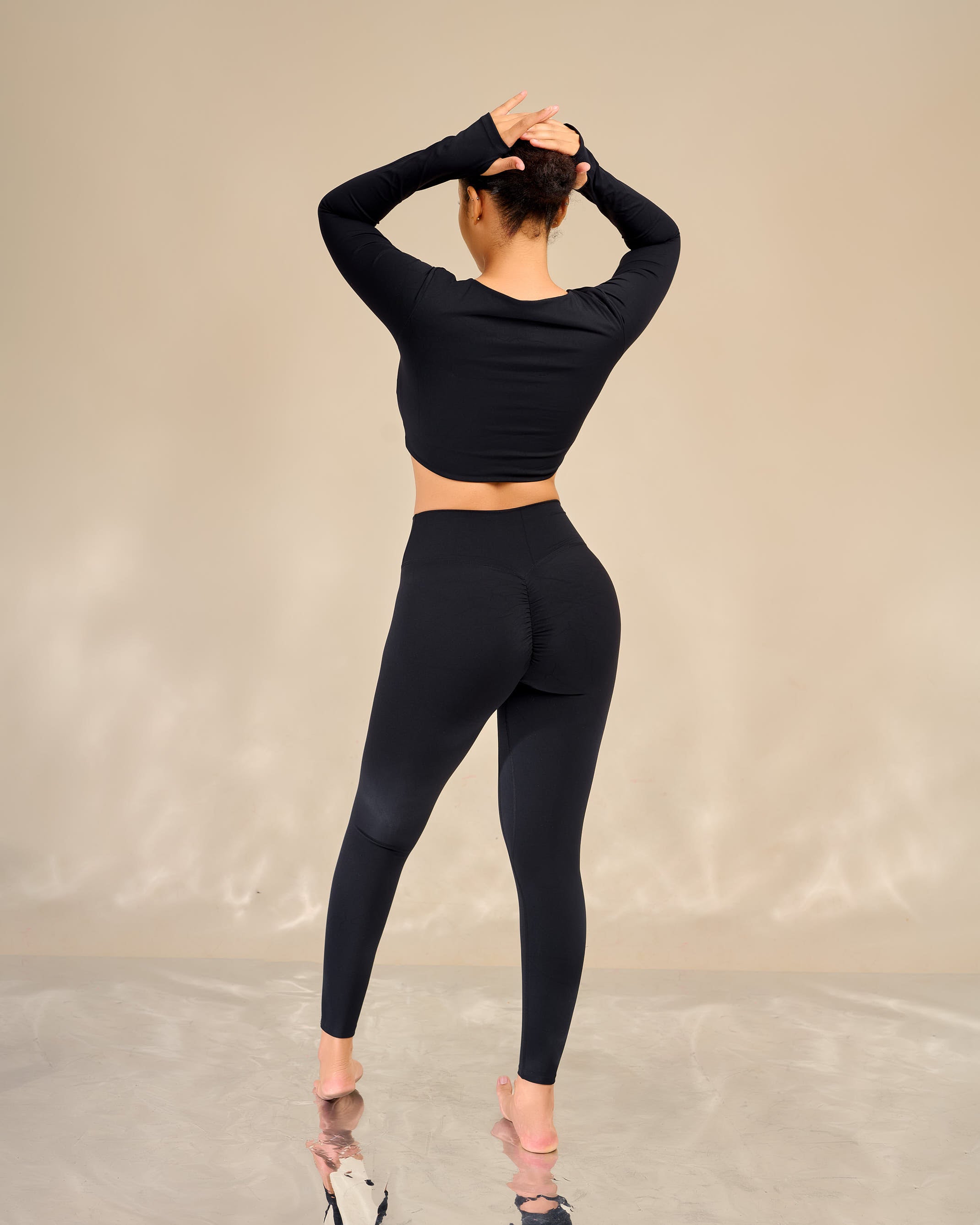 Eurielle Twist-Front Leggings Set