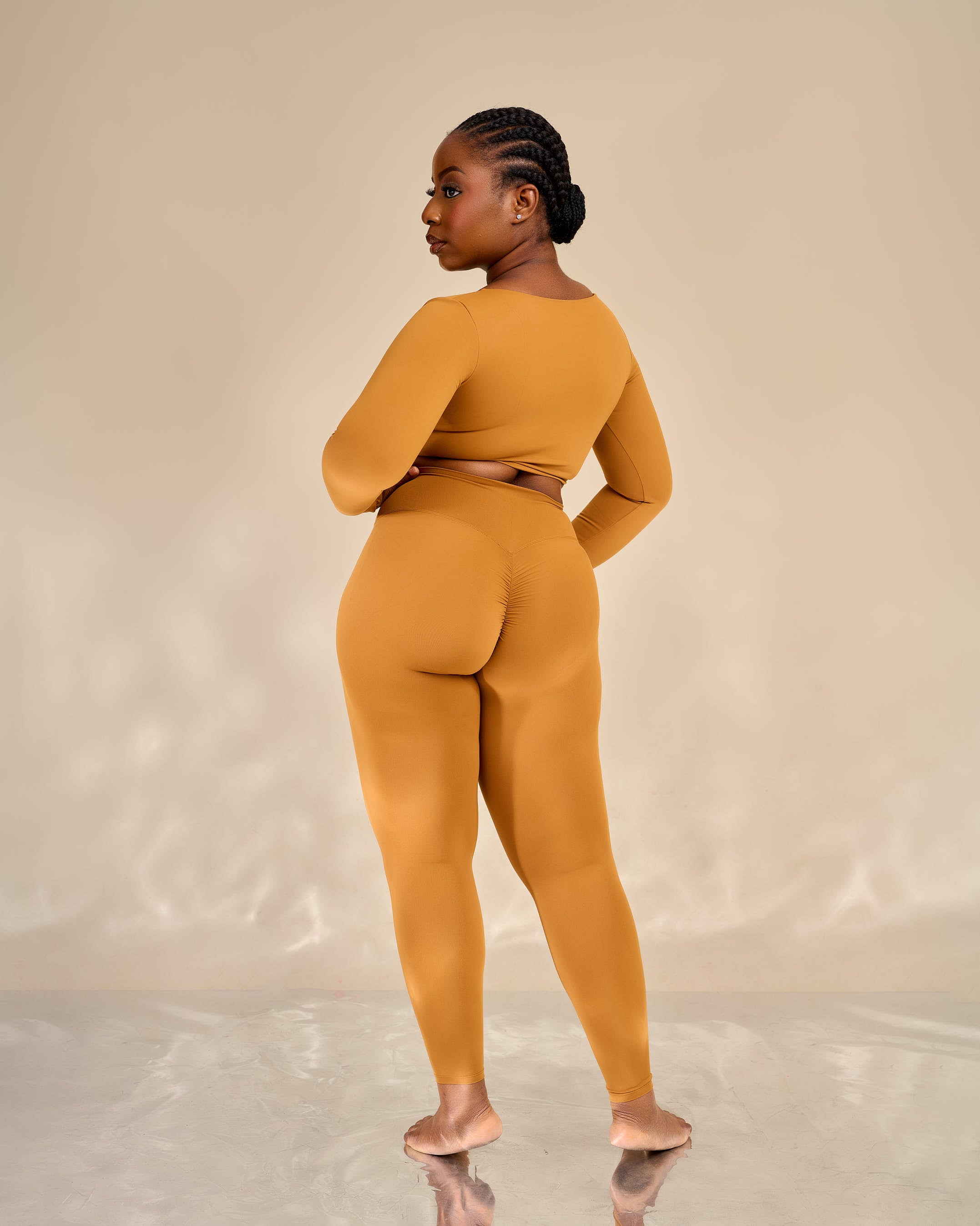 Eurielle Twist-Front Leggings Set