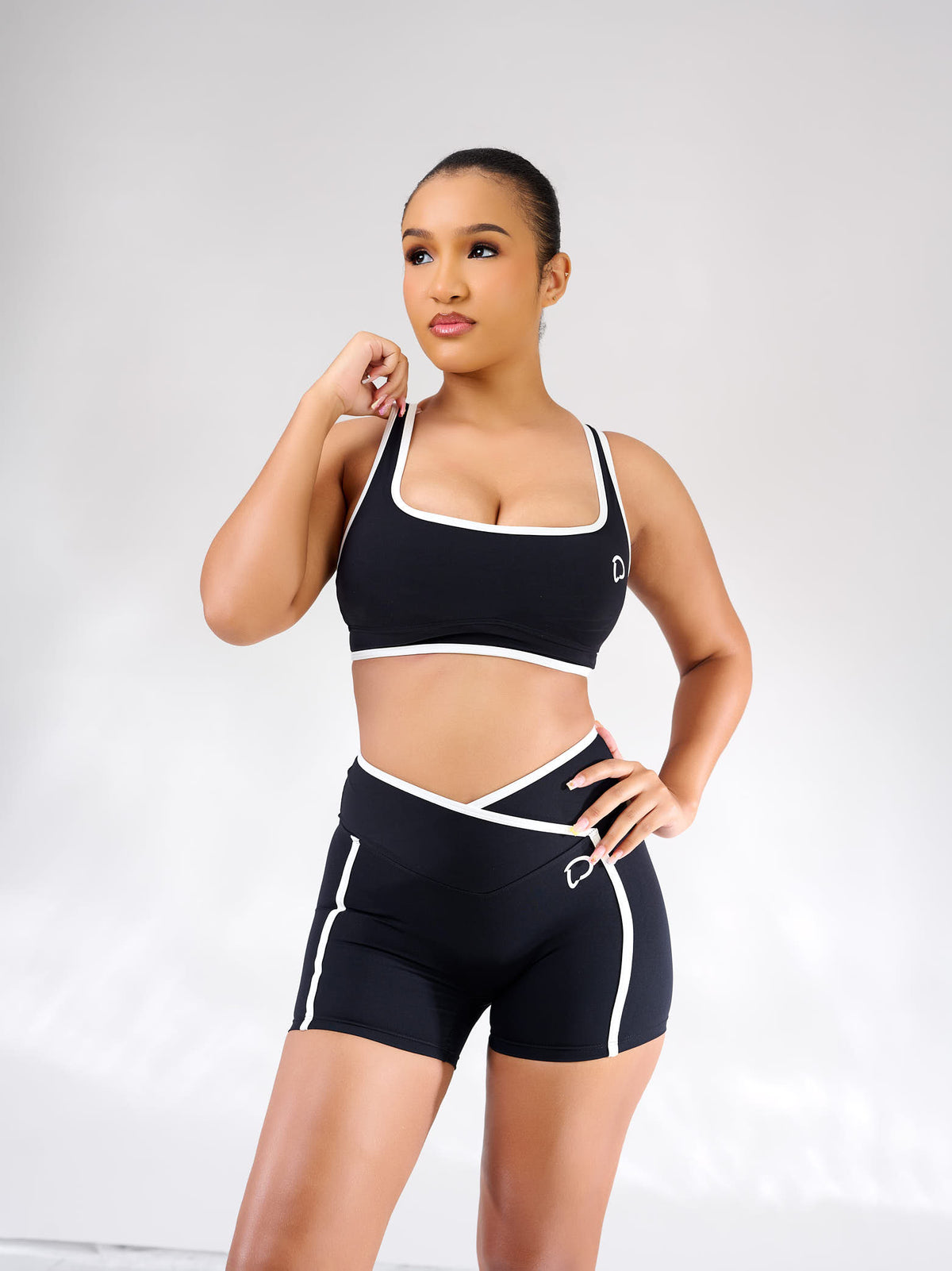 Sade Contrast Sculpt Shorts Set