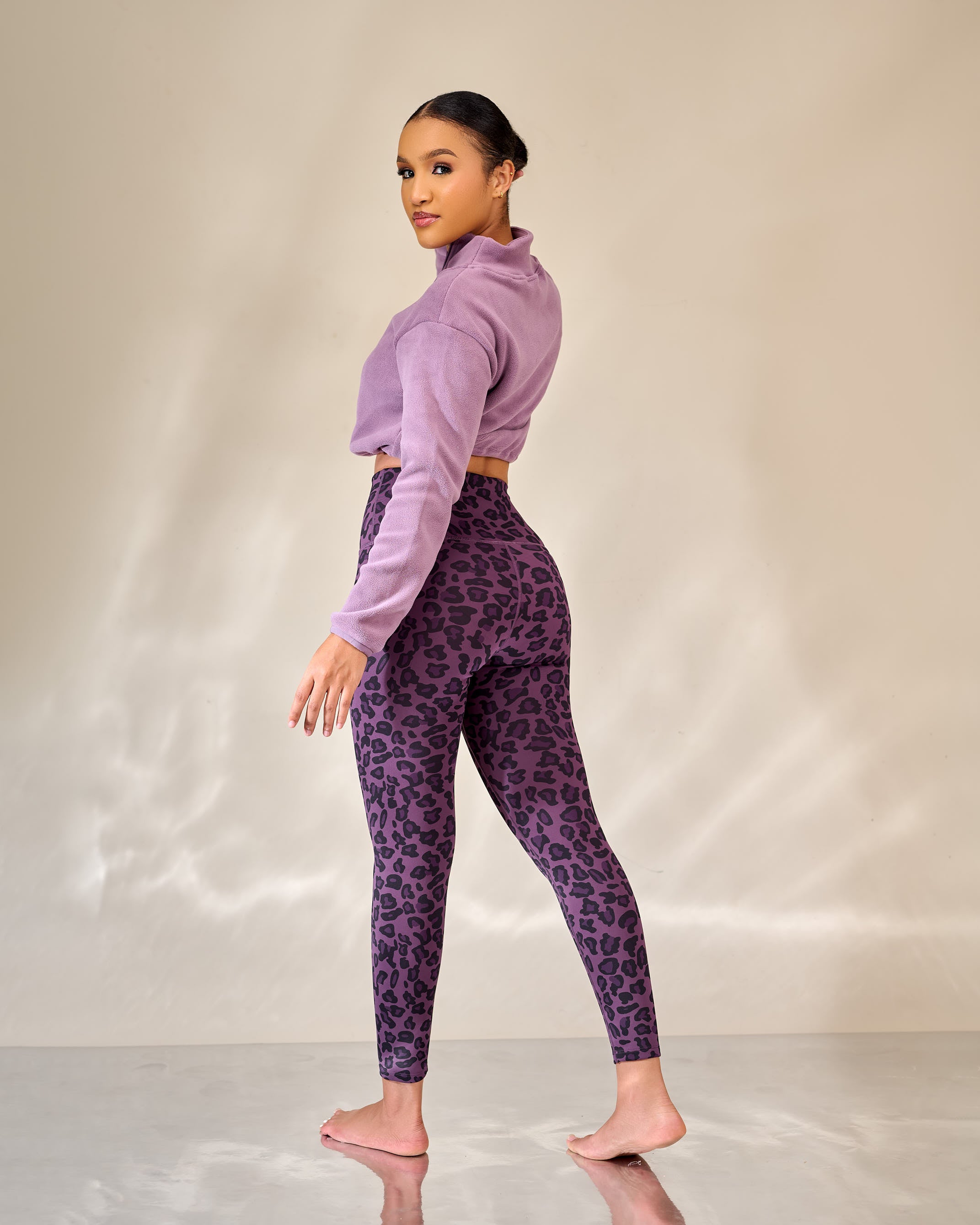 Bithia Soft-form Cheetah Print Leggings Set