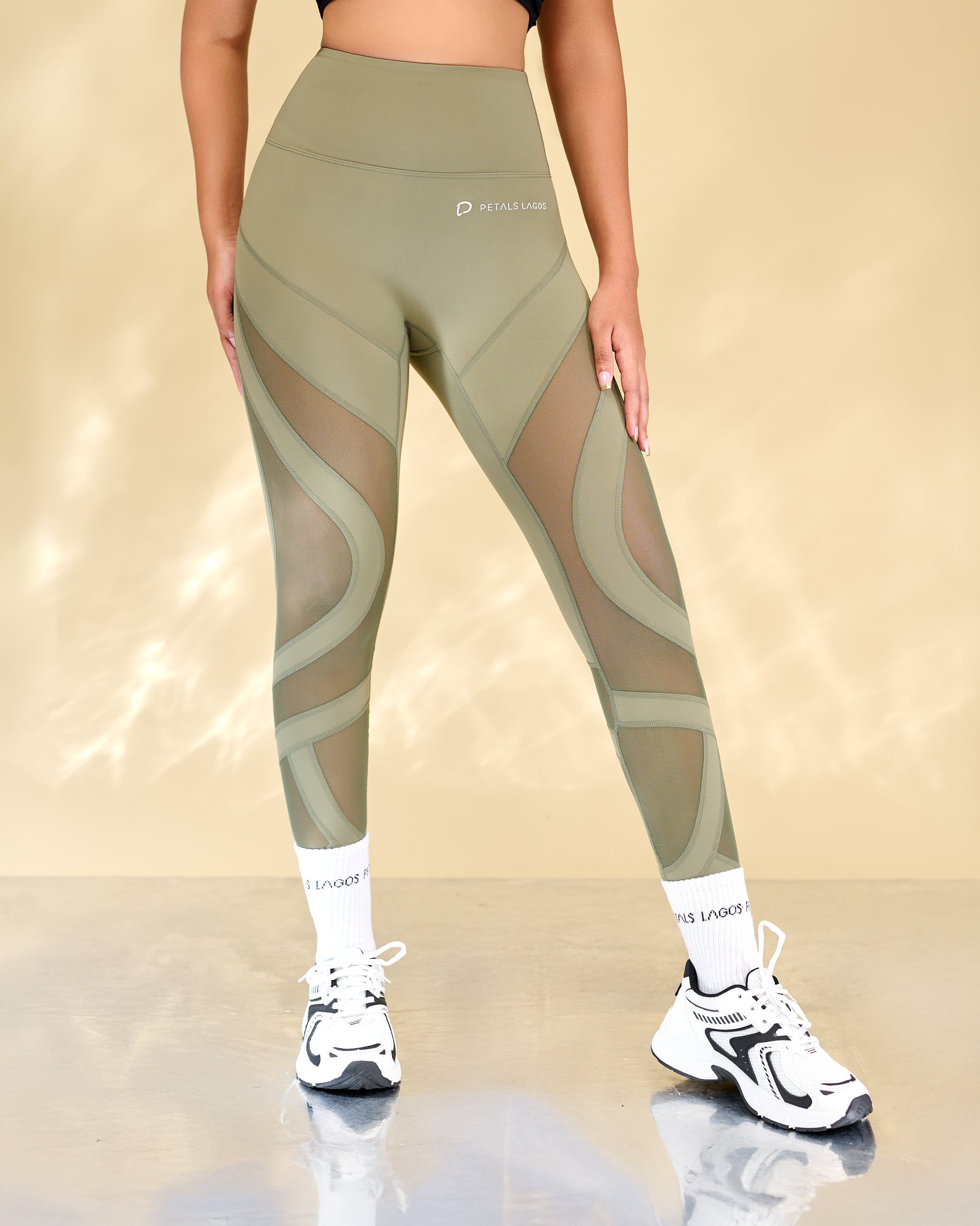 Eli Mesh Detailed High Waist Leggings