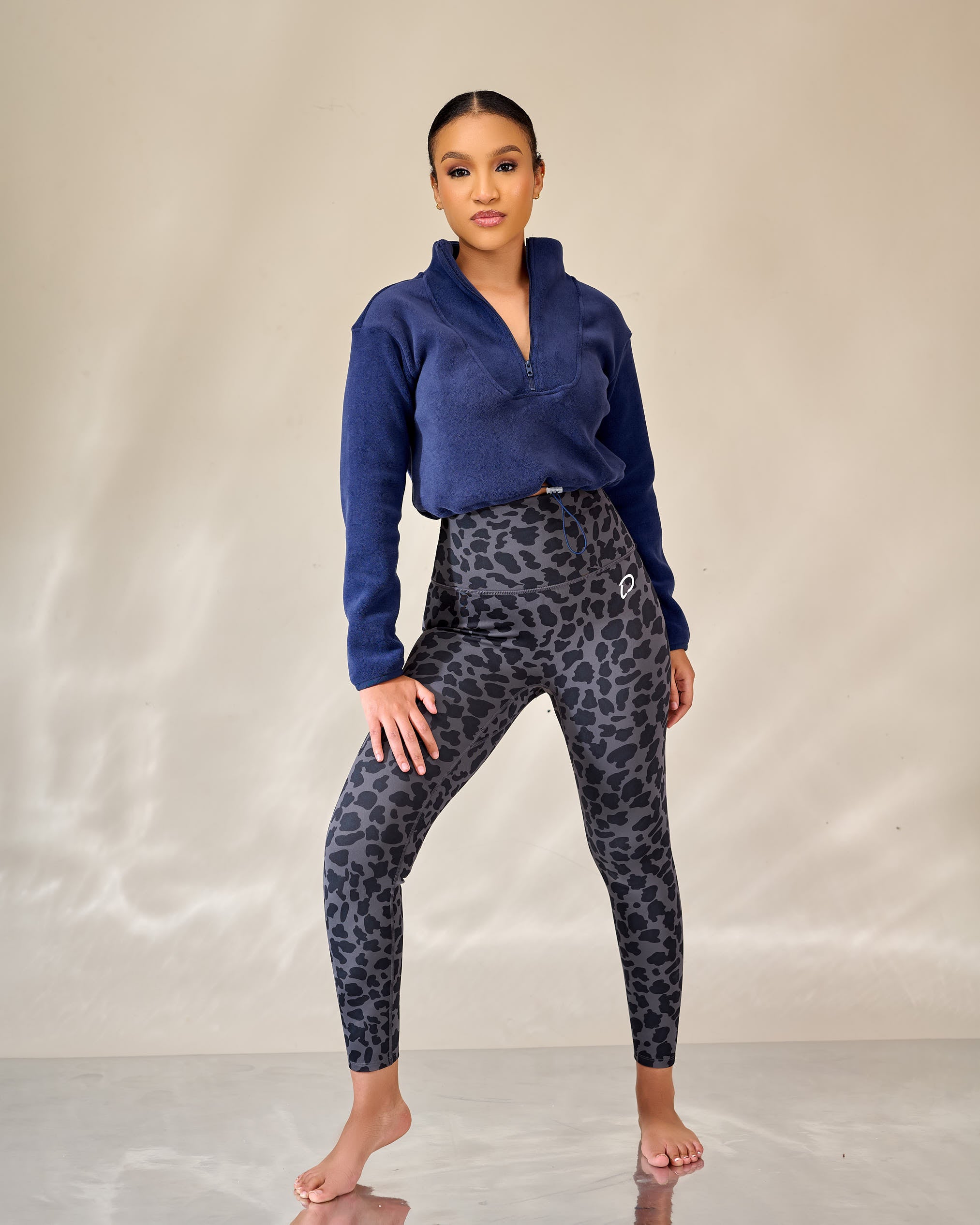 Bithia Soft-form Cheetah Print Leggings Set