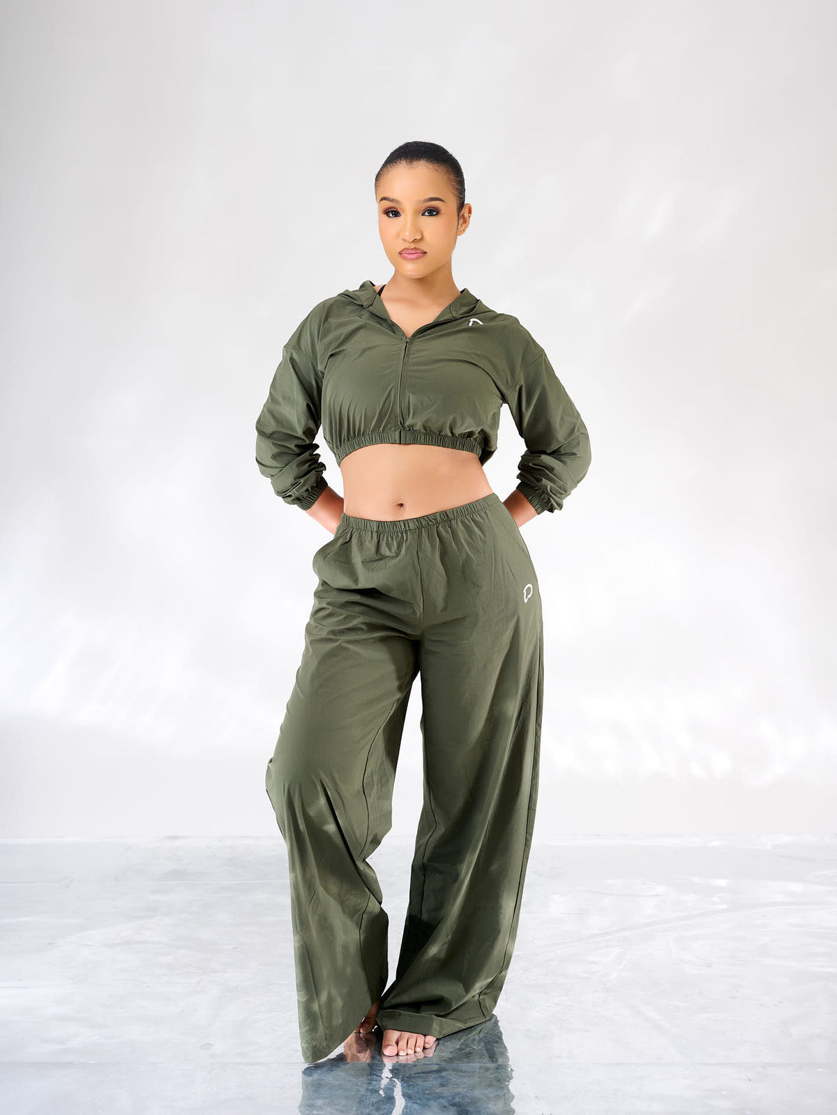 Ivie Cropped Hooded Track Set