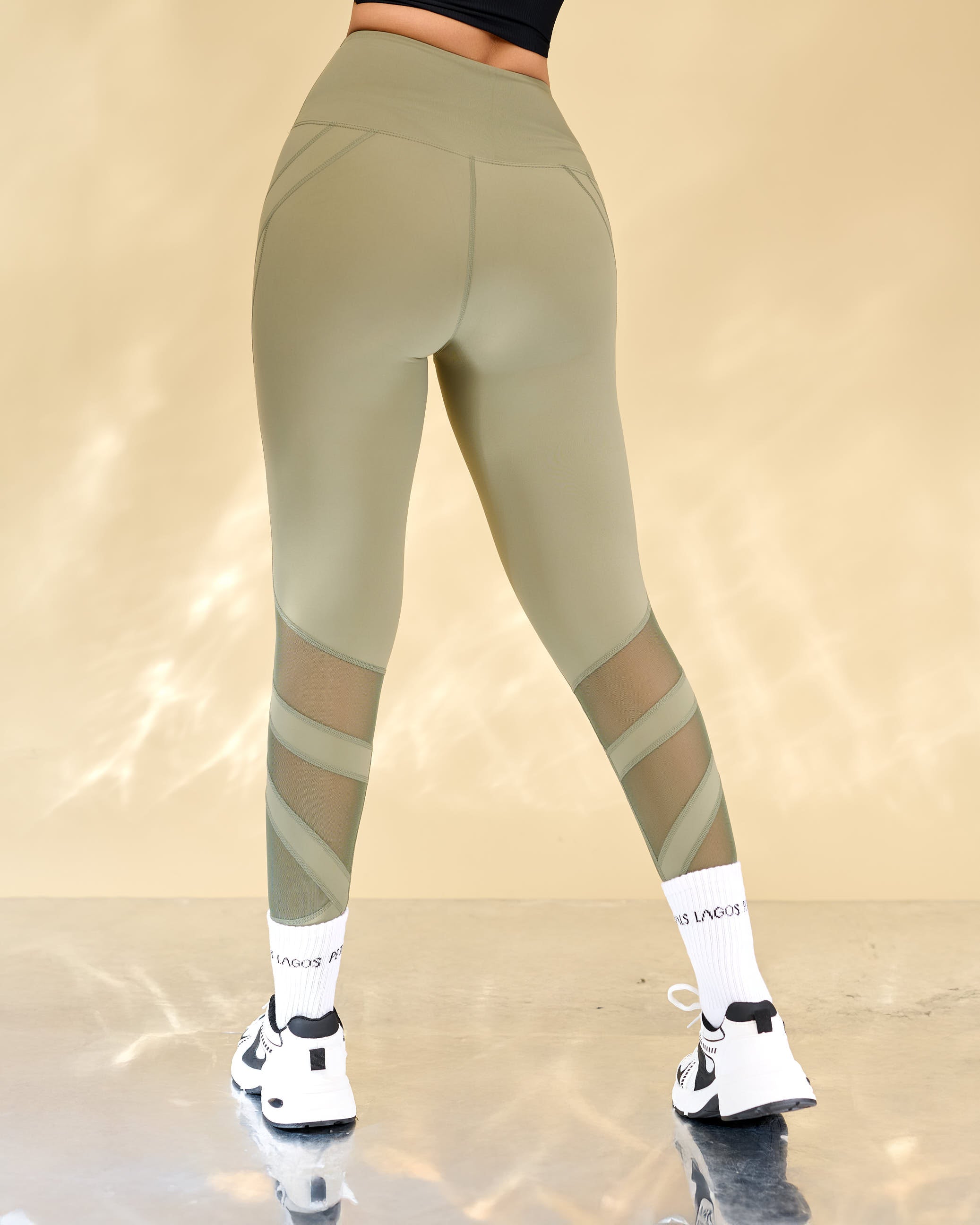 Eli Mesh Detailed High Waist Leggings