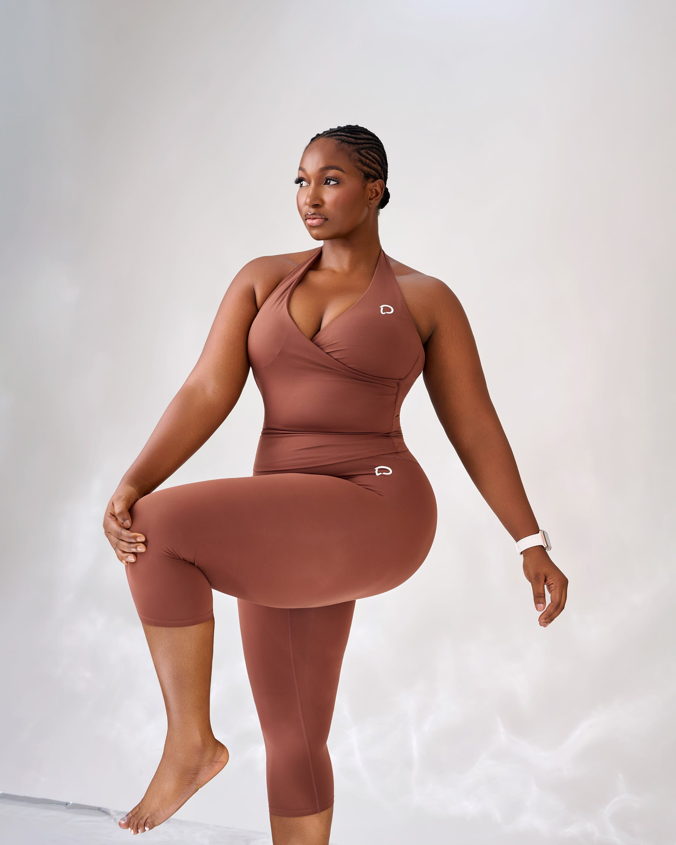 The Salma Halter Silhouette Capri Set