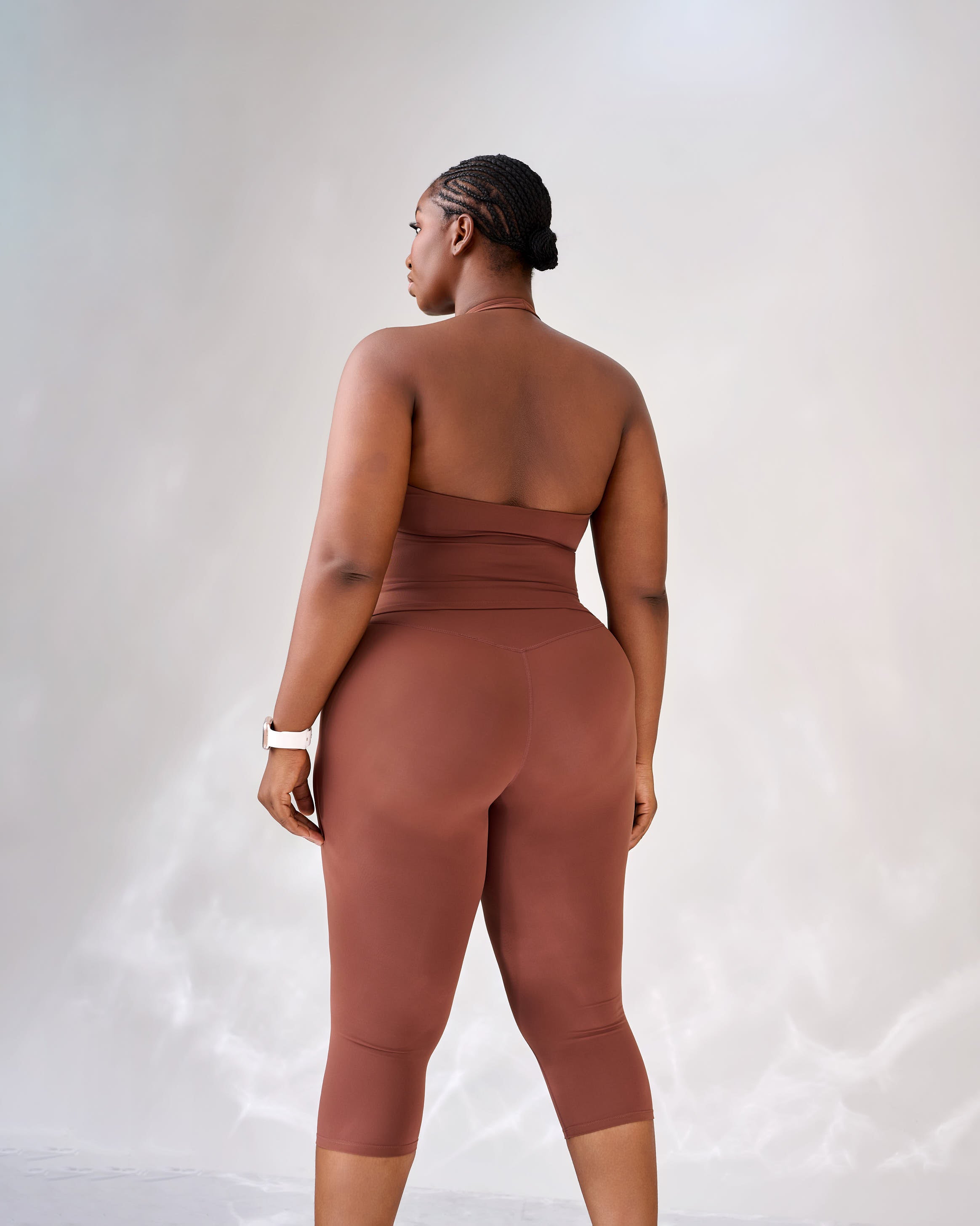 The Salma Halter Silhouette Capri Set