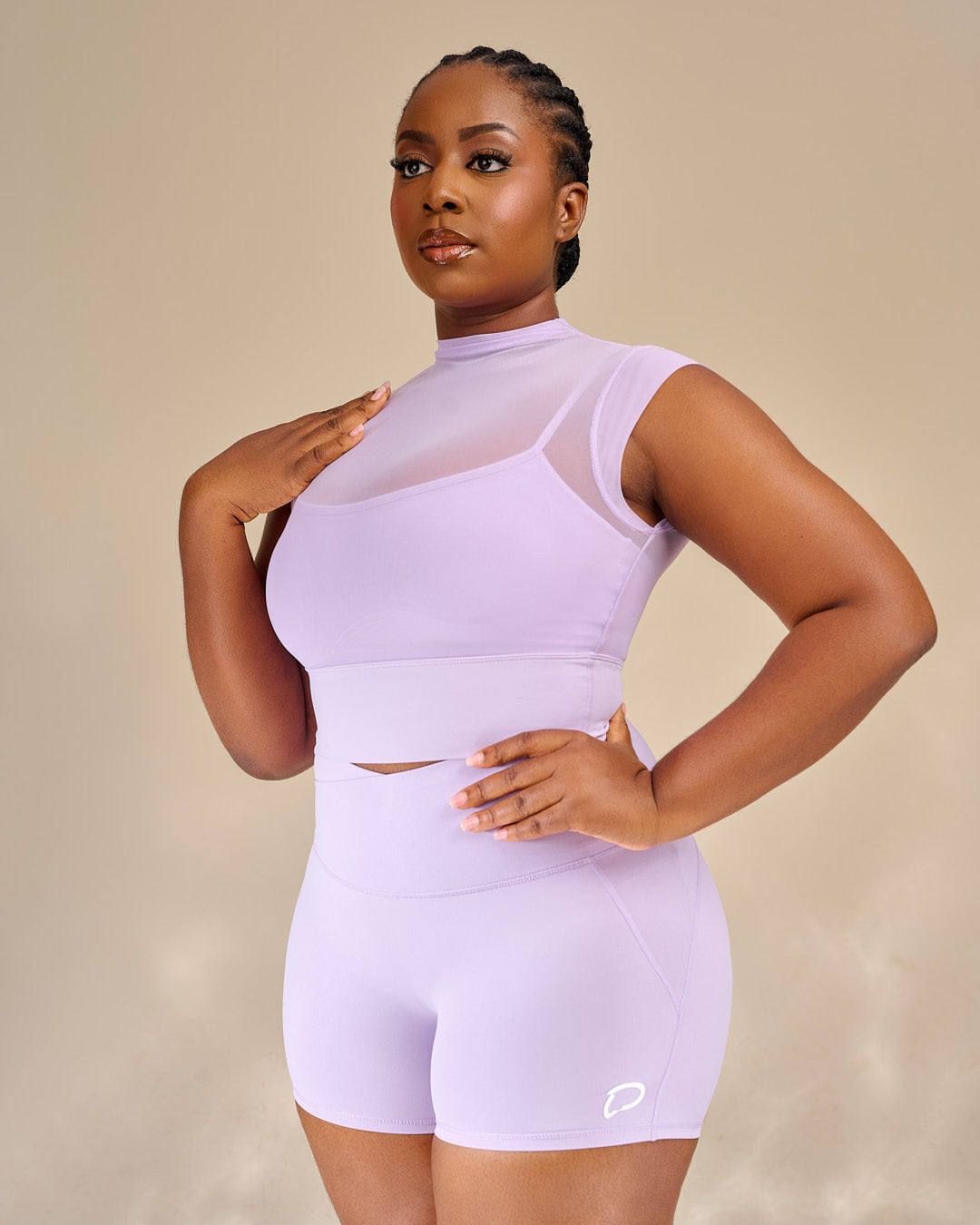 Shia Mesh Detailed Shorts Set