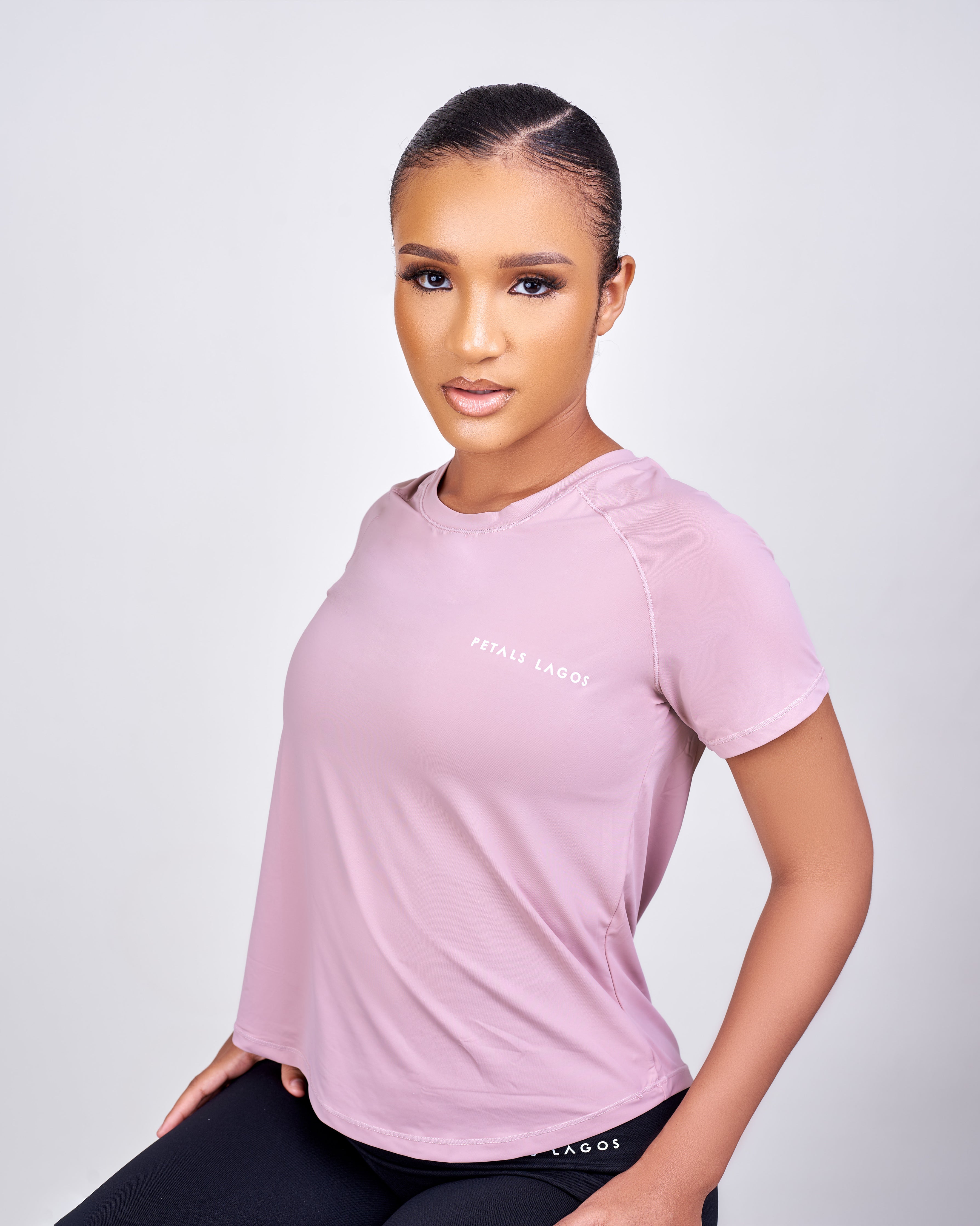 Zinnie Mesh Detail Loose Fit Short - Sleeve Oversized Top