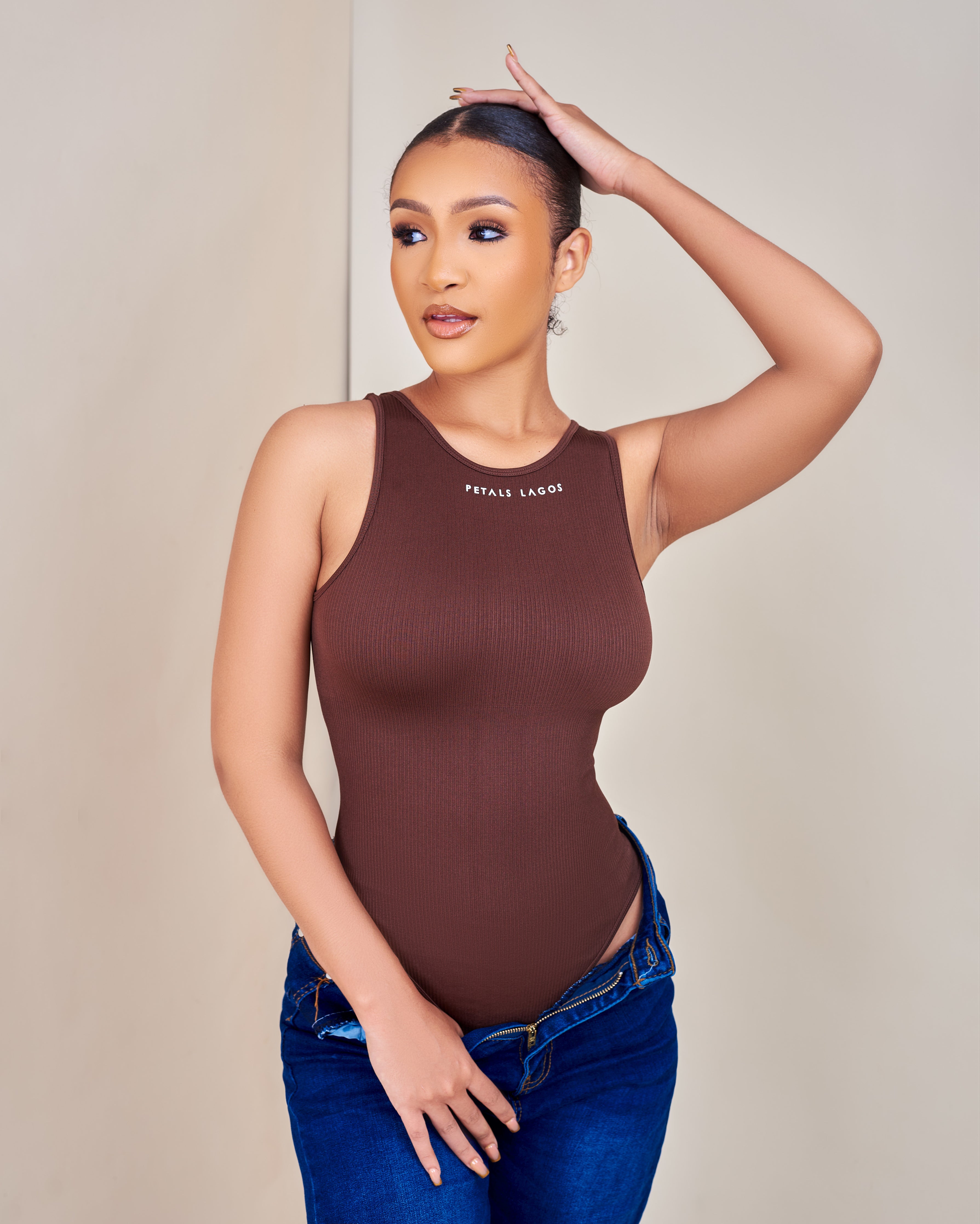 PL Ribbed Racer Waist Compression Bodysuit
