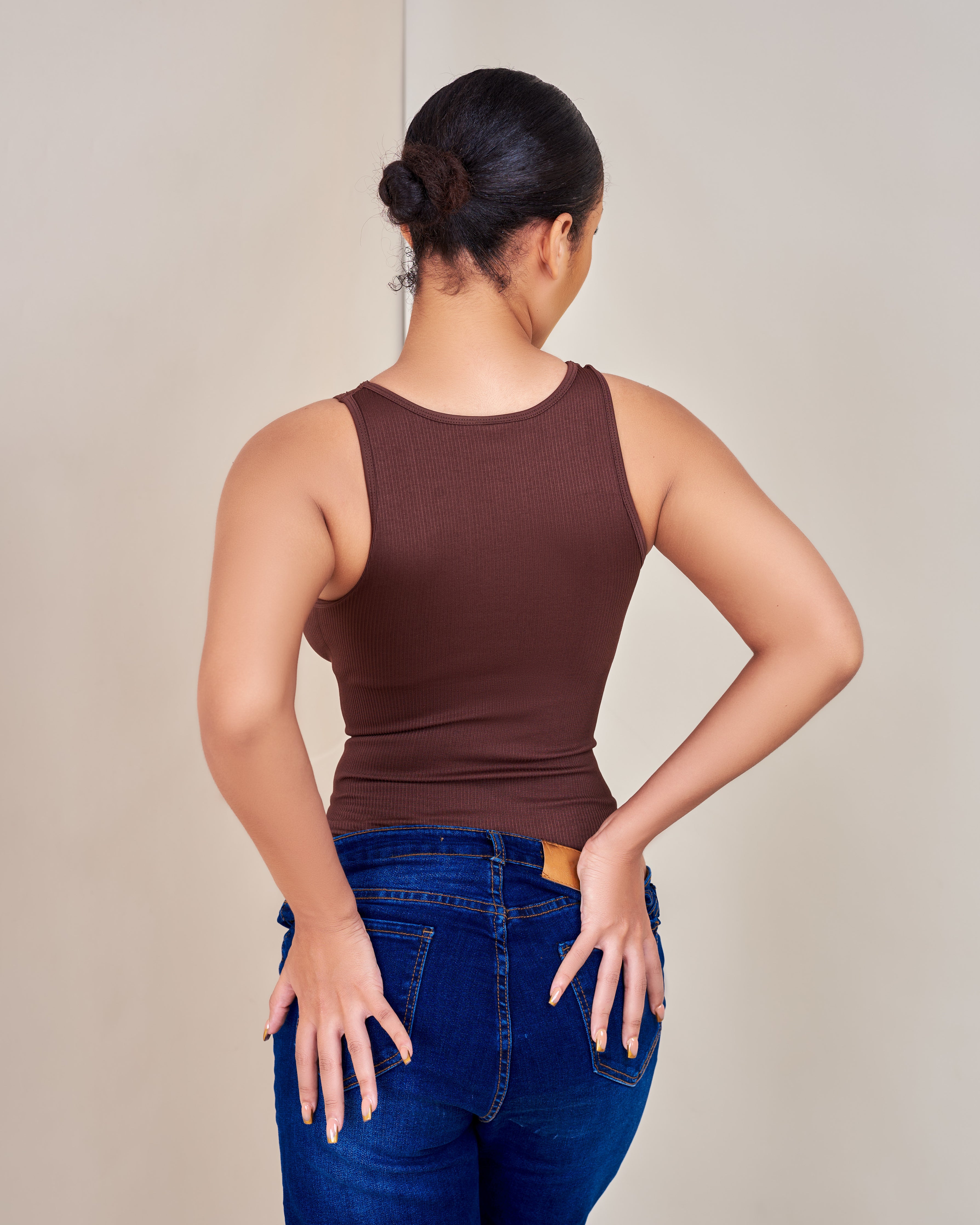 PL Ribbed Racer Waist Compression Bodysuit