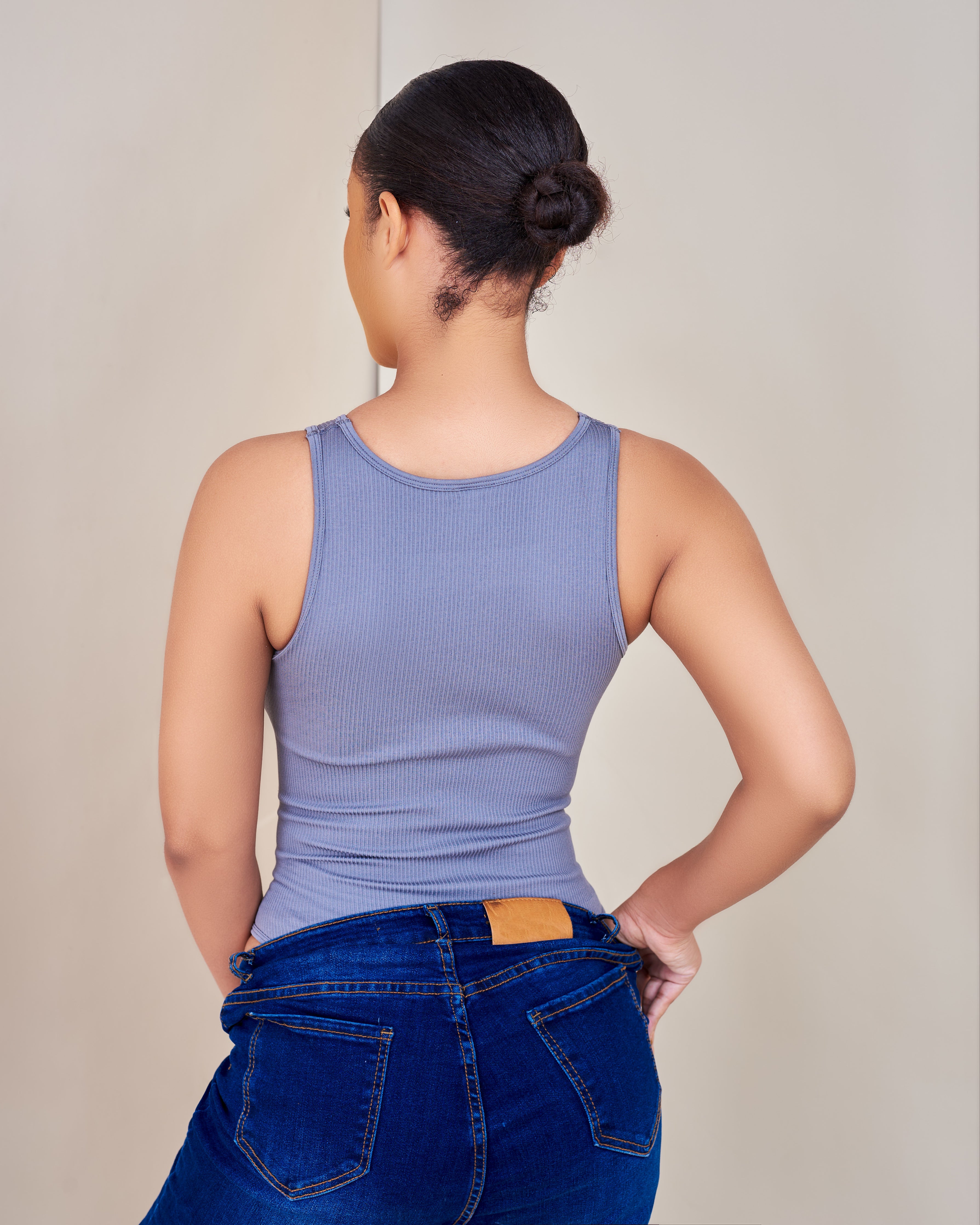 PL Ribbed Racer Waist Compression Bodysuit
