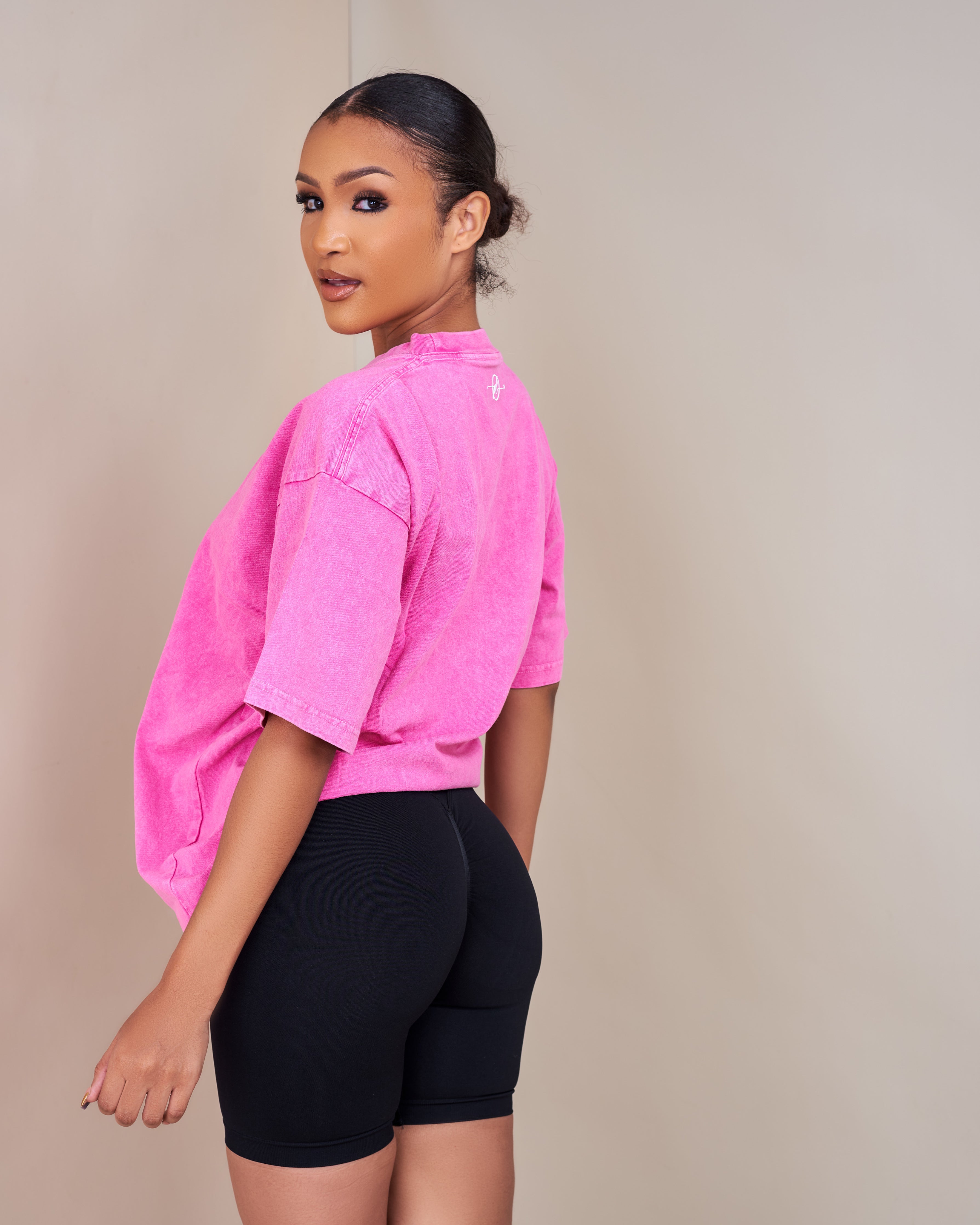 PL Slogan Acid Wash Oversized T-shirt