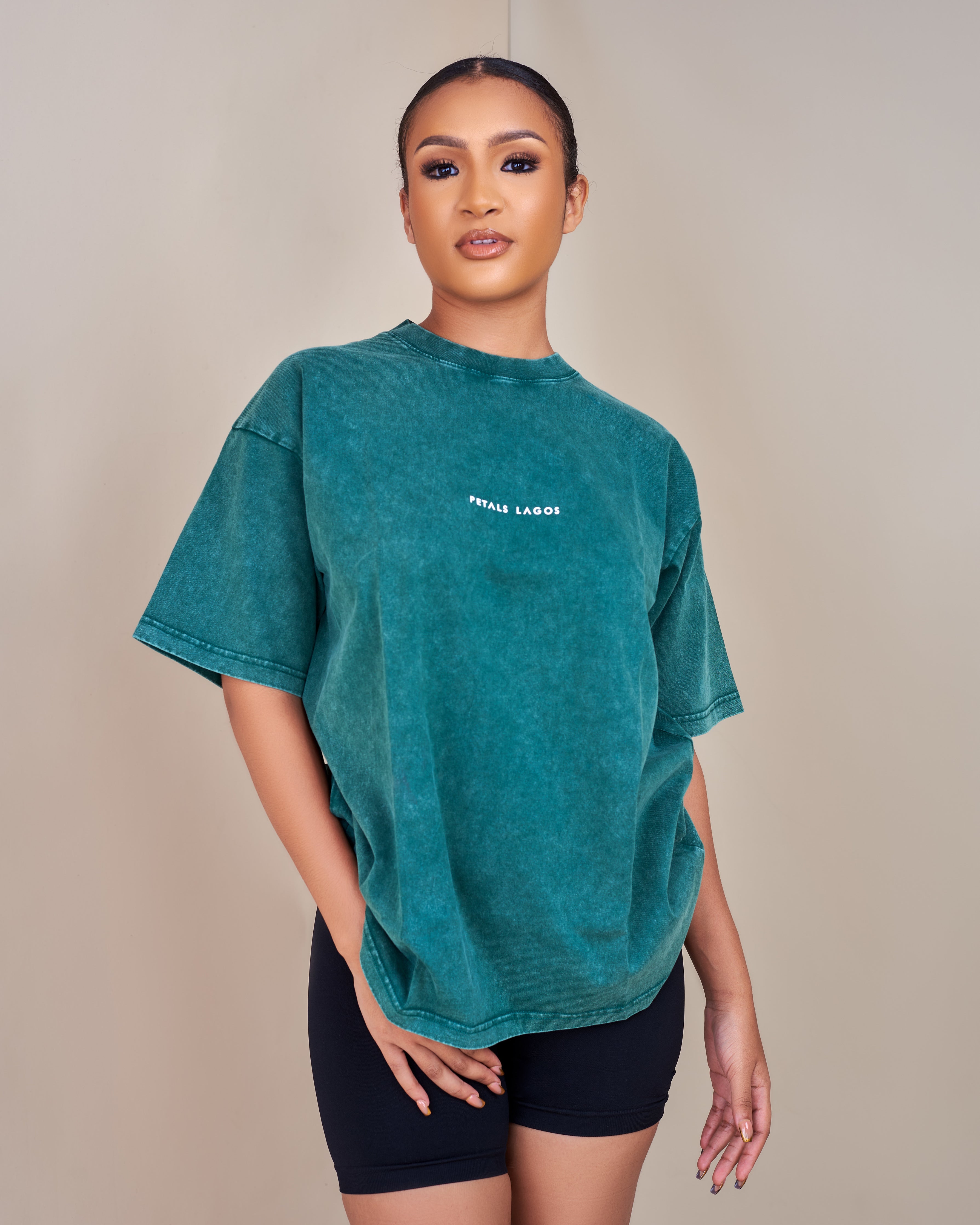 PL Slogan Acid Wash Oversized T-shirt